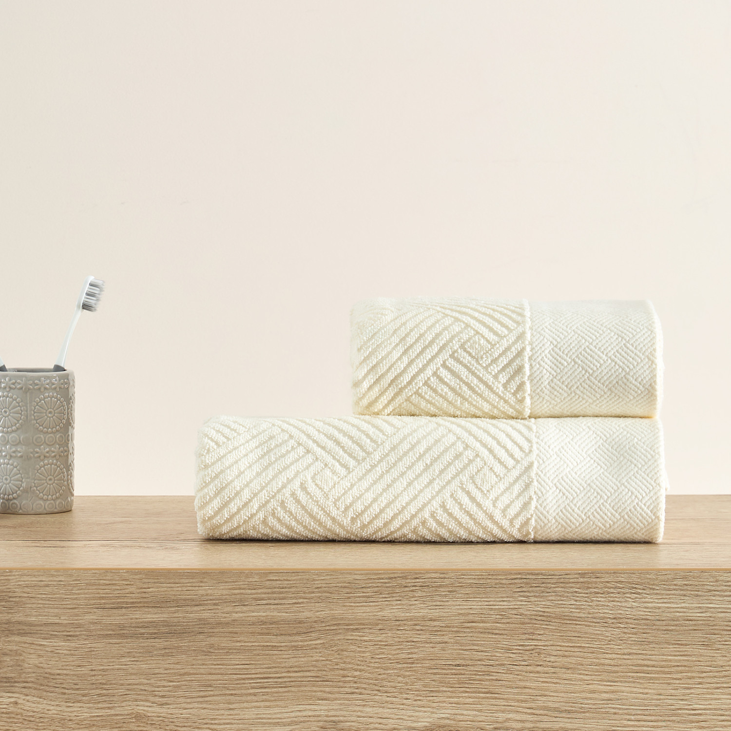 Полотенце махровое Zigzag, лен - фото № 6