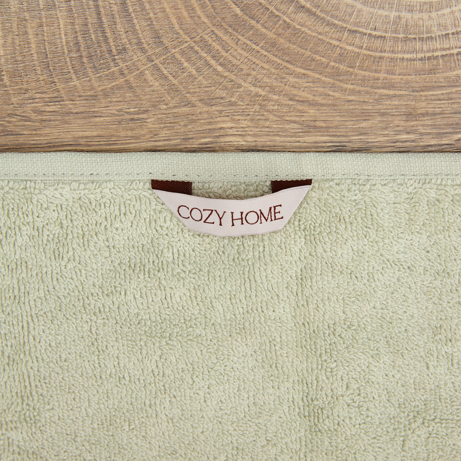 Полотенце махровое Лорд/Lordy, серо-зеленое - фото № 2