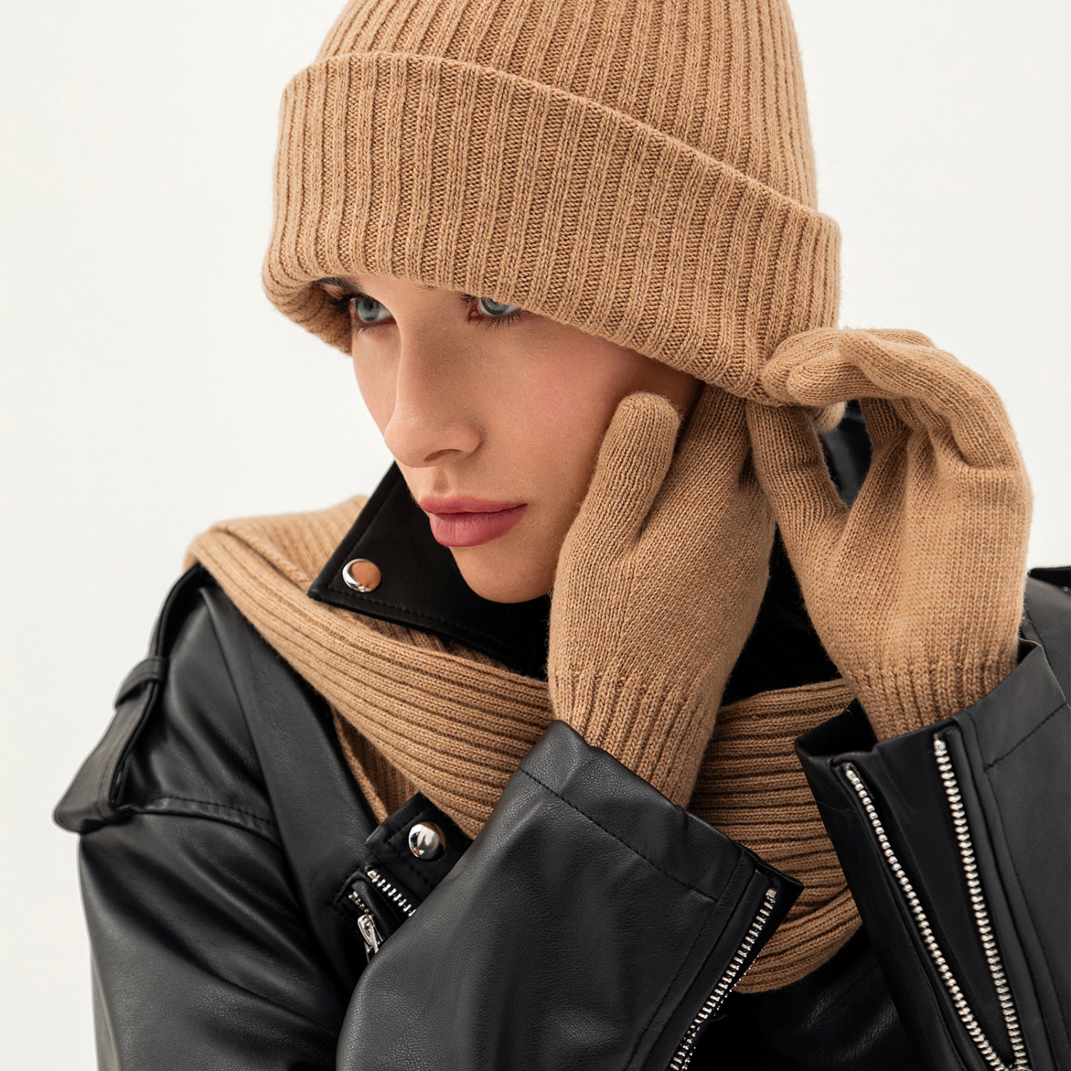 Шарф Mont blanc, бежевый - фото № 3