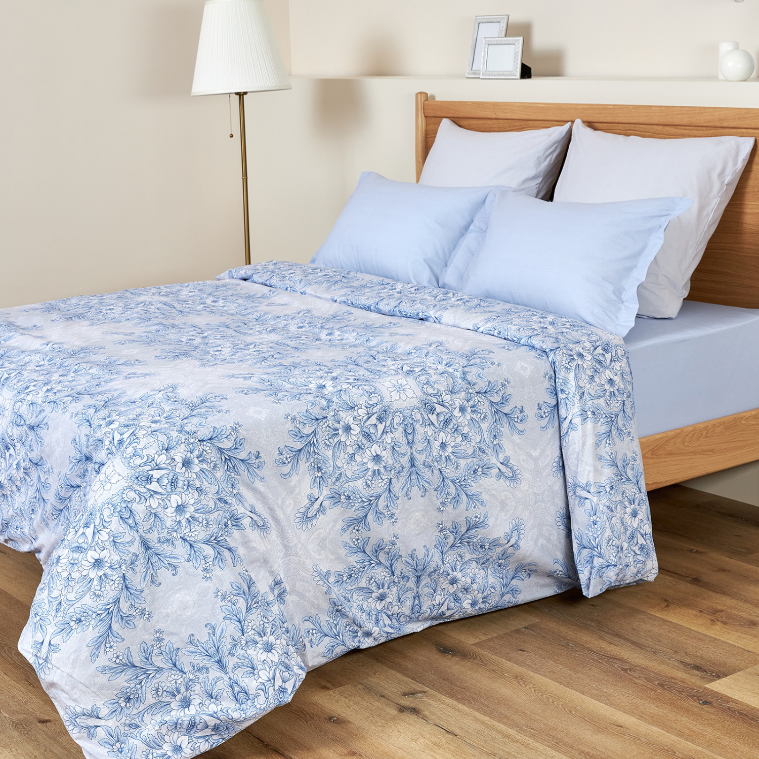 Постельное белье Venetto, голубое - фото № 4