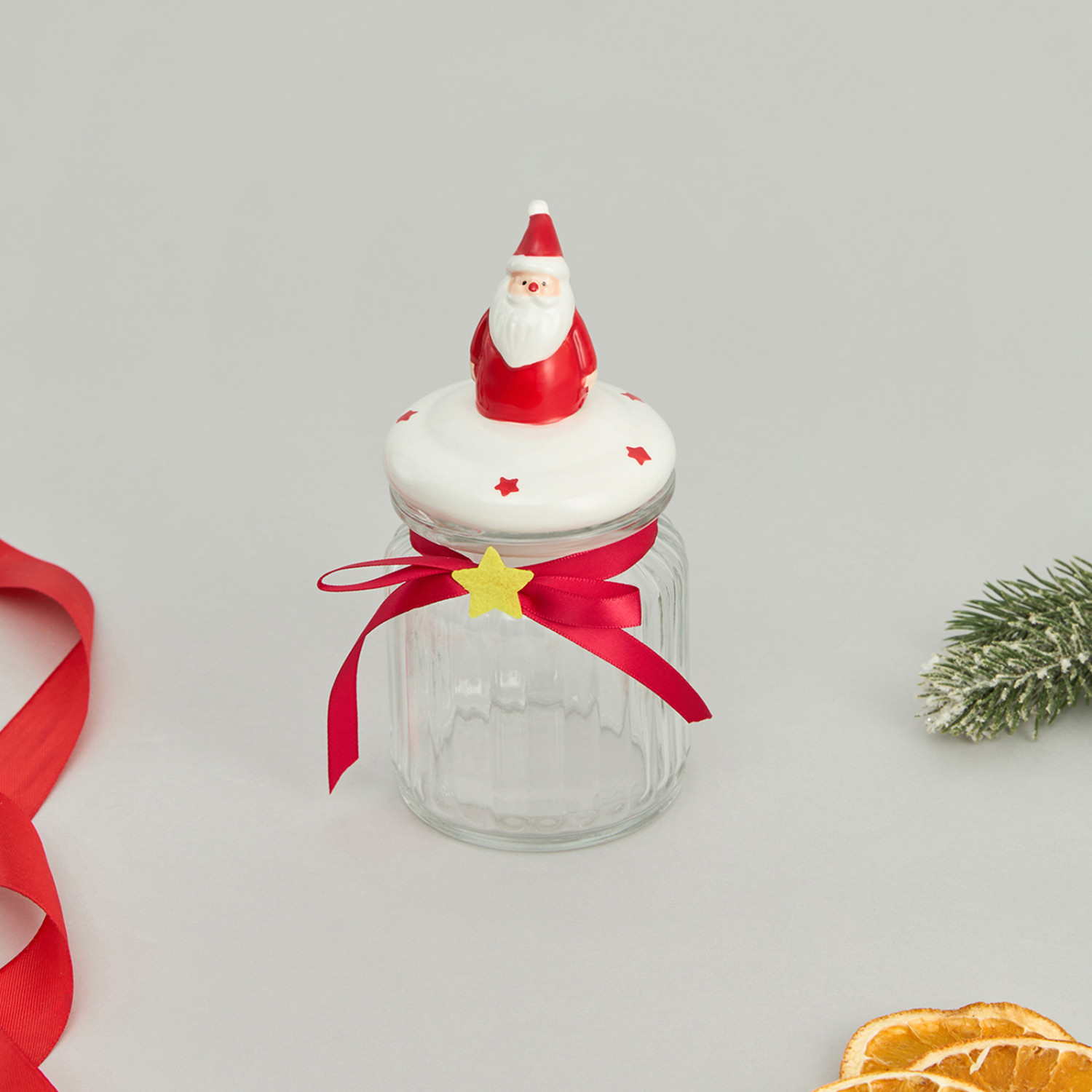 Емкость для хранения Рождественский джем/Christmas jam, дед мороз - фото № 3