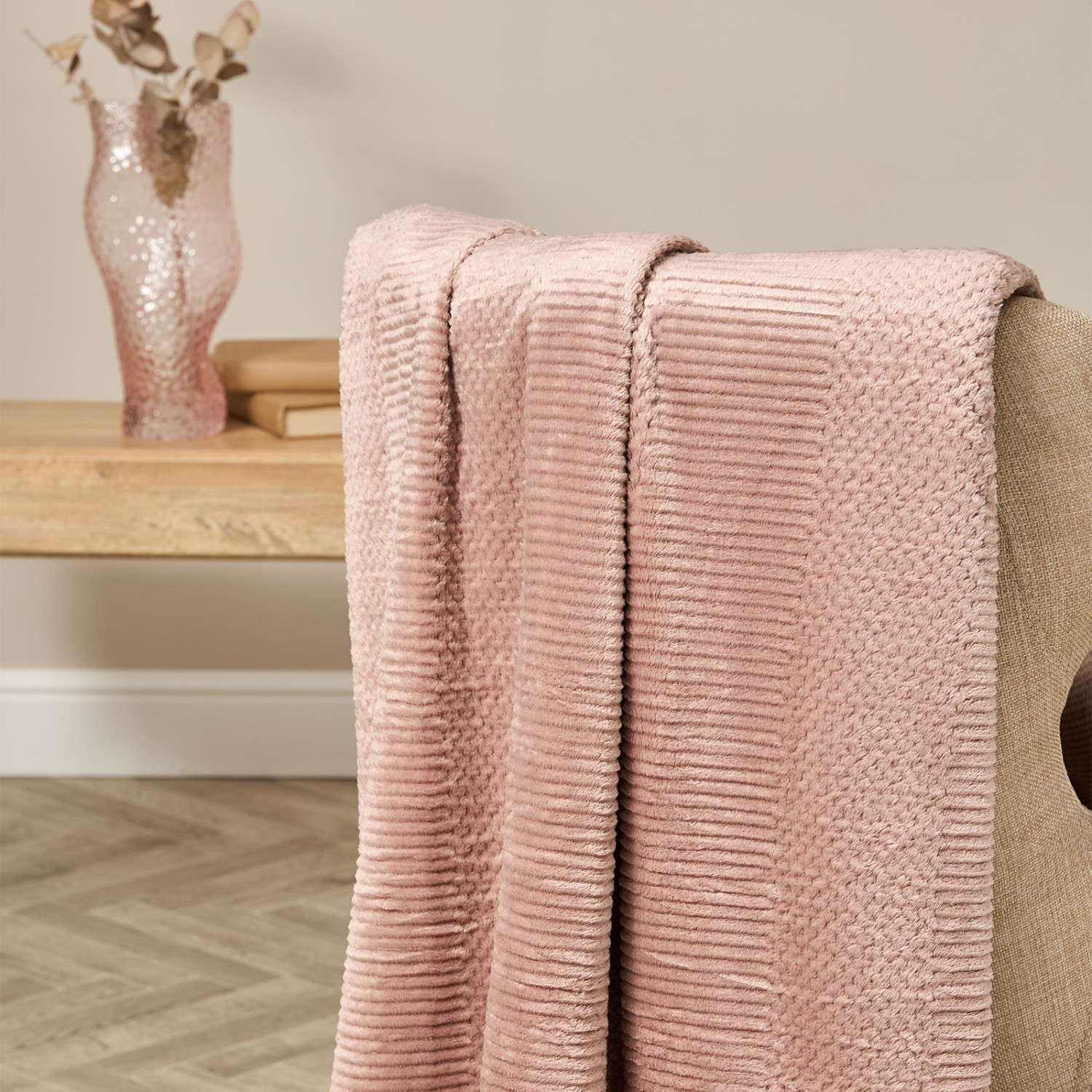 Плед Leon, пыльная роза - фото № 2