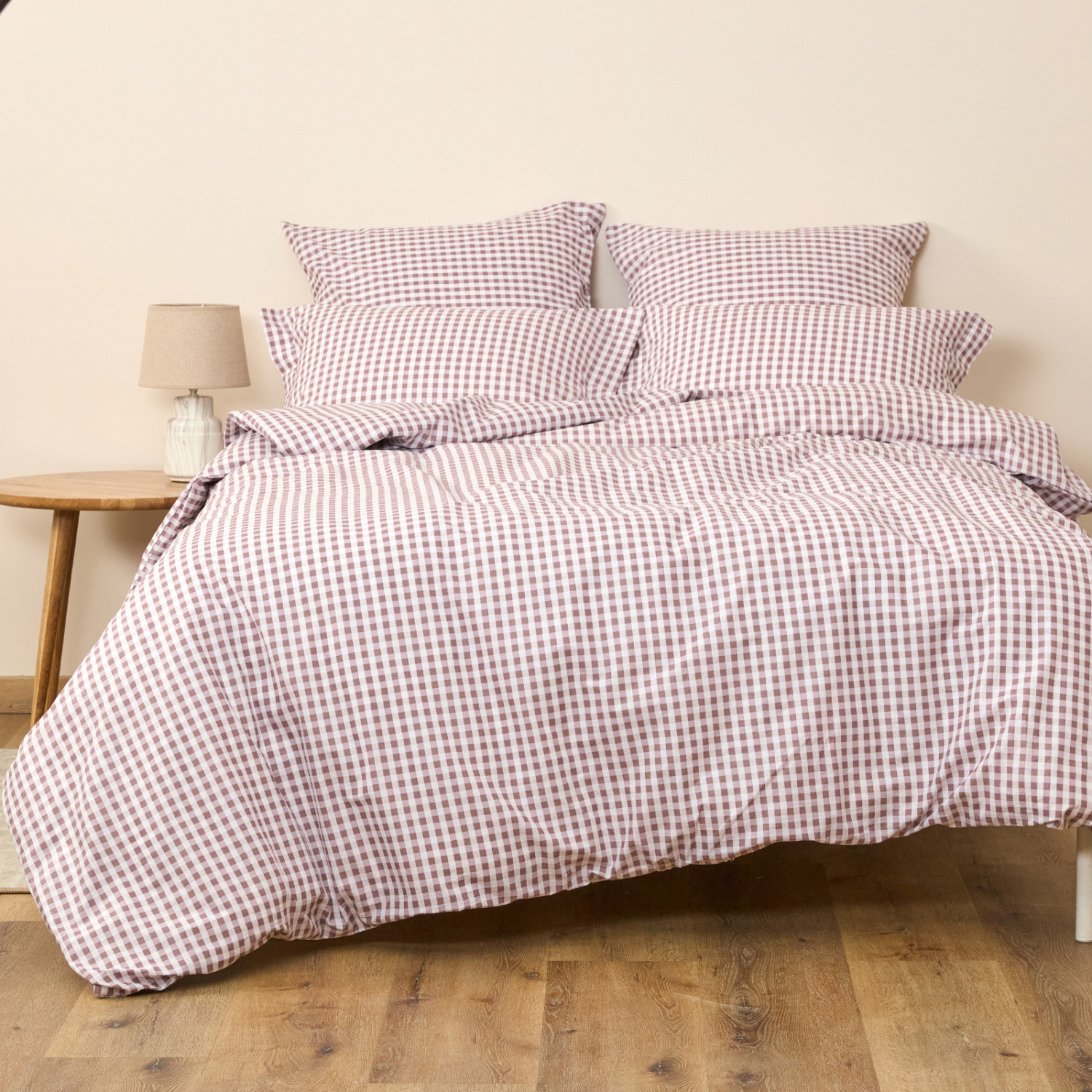 Постельное белье полукомплект Vichy, коричневое - фото № 8