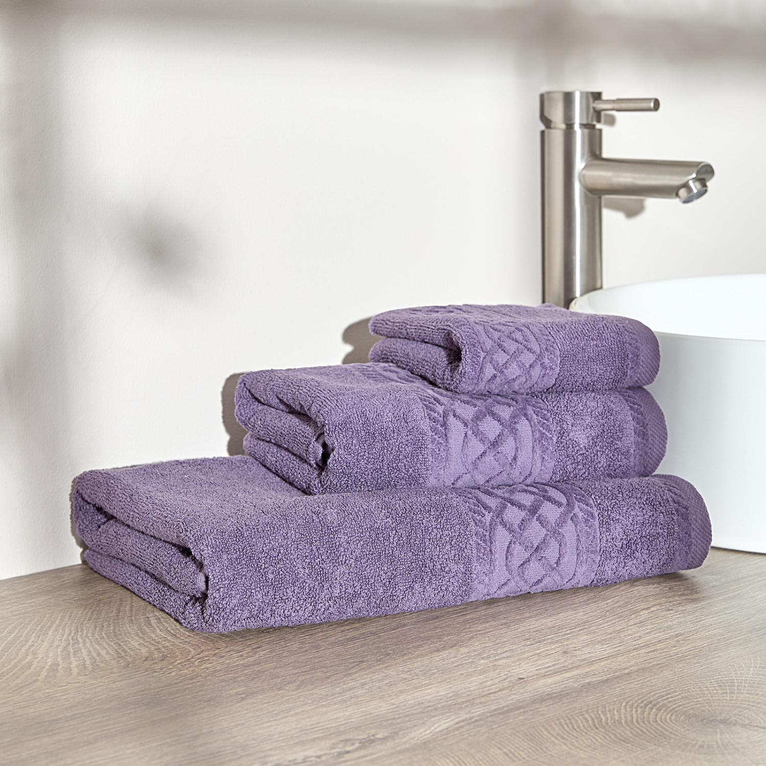 Полотенце махровое Констанца/Costanza, фиолет - фото № 7