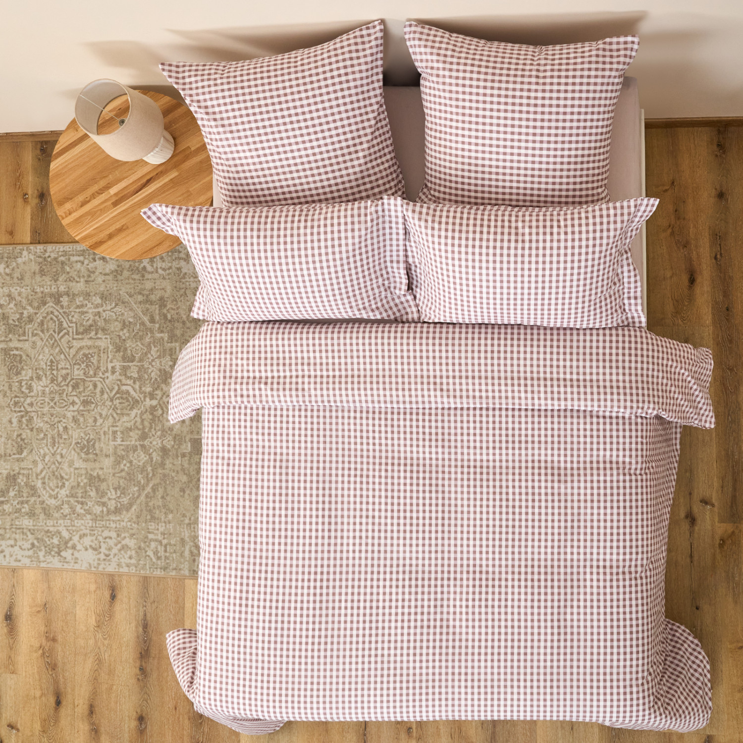 Постельное белье полукомплект Vichy, коричневое - фото № 6