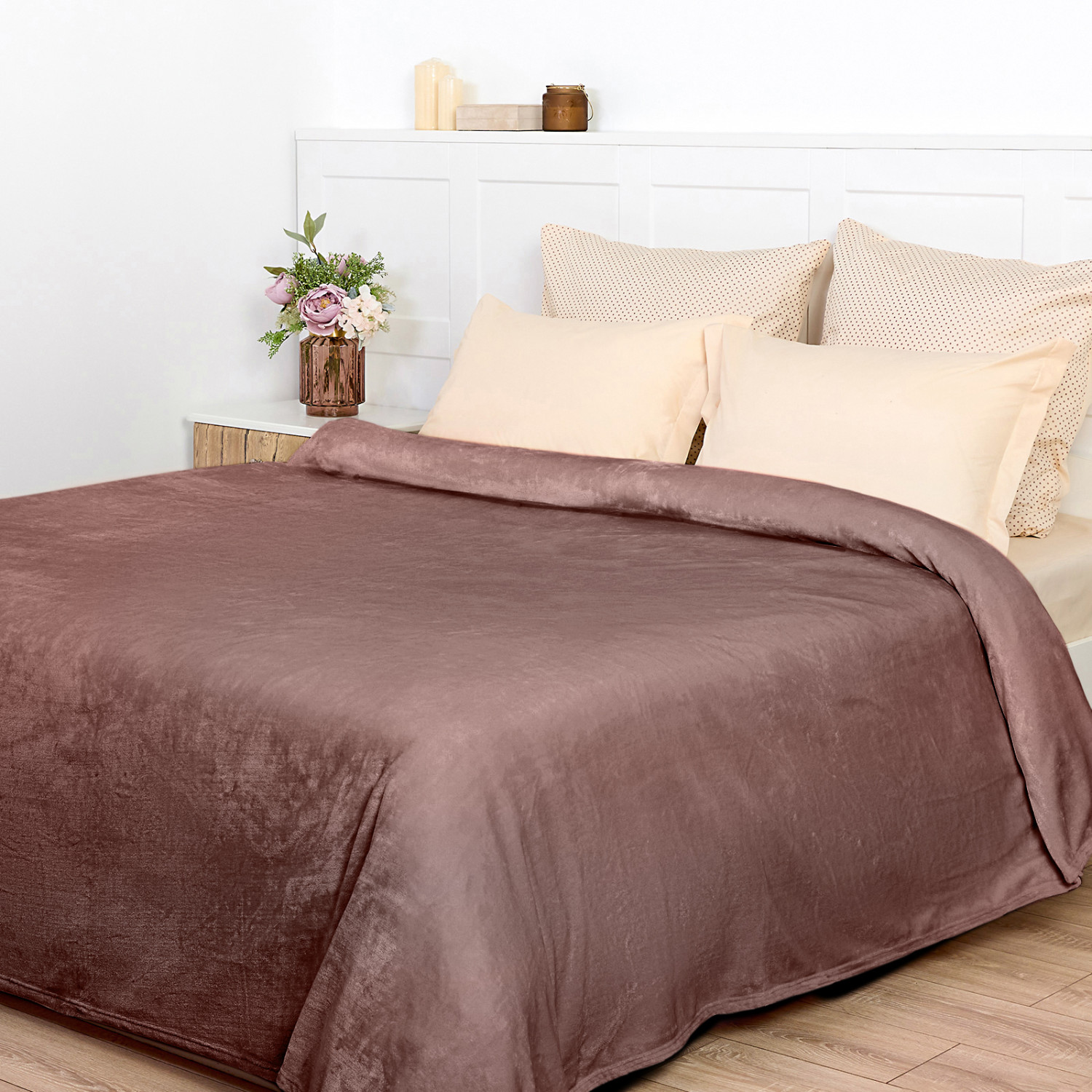 Плед Supersoft, кофейный