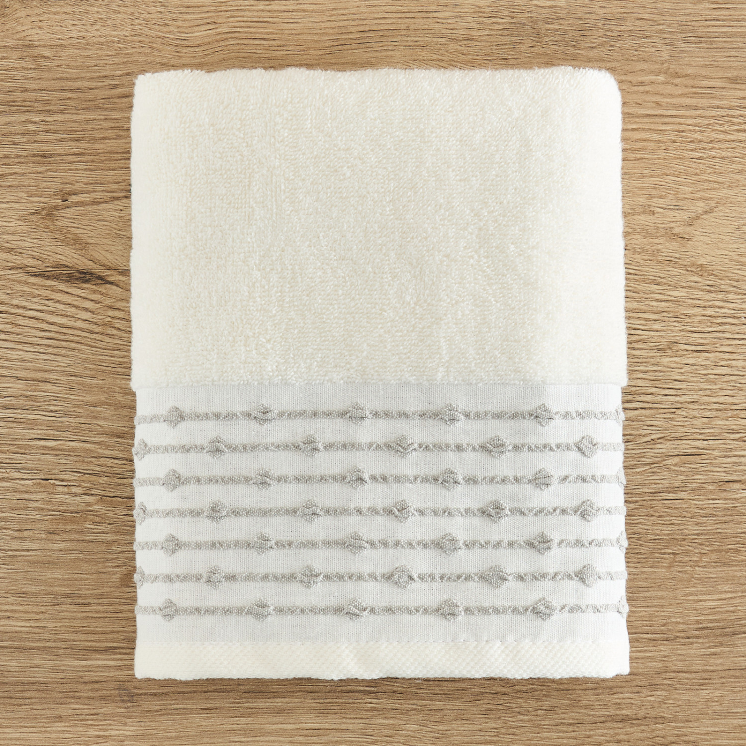 Полотенце махровое Punto, кремовое - фото № 3