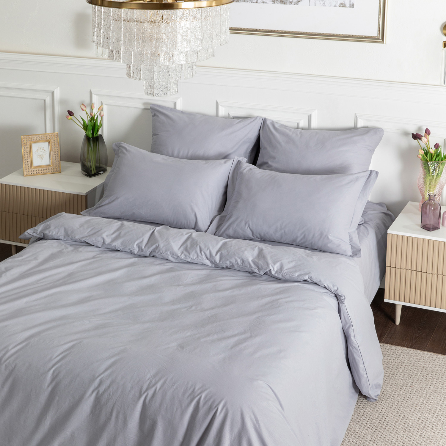 Постельное белье Серый рассвет/Gray dawn - фото № 11