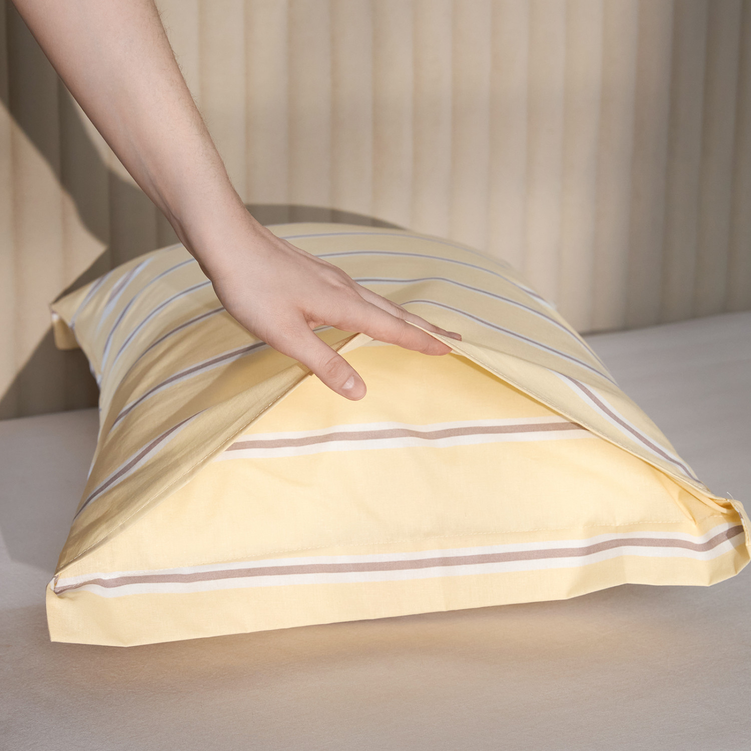 Комплект наволочек Масло (полоска) с ушками - фото № 4