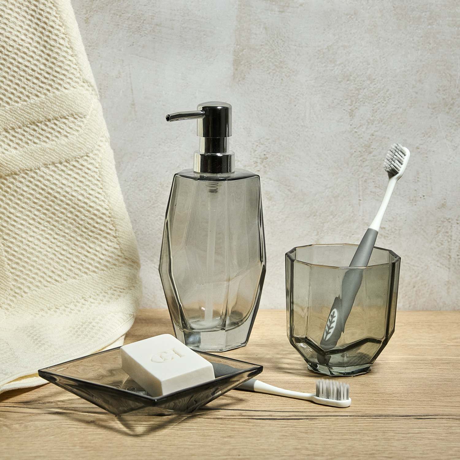 Стакан для зубных щеток Savona, прозрачный - фото № 3