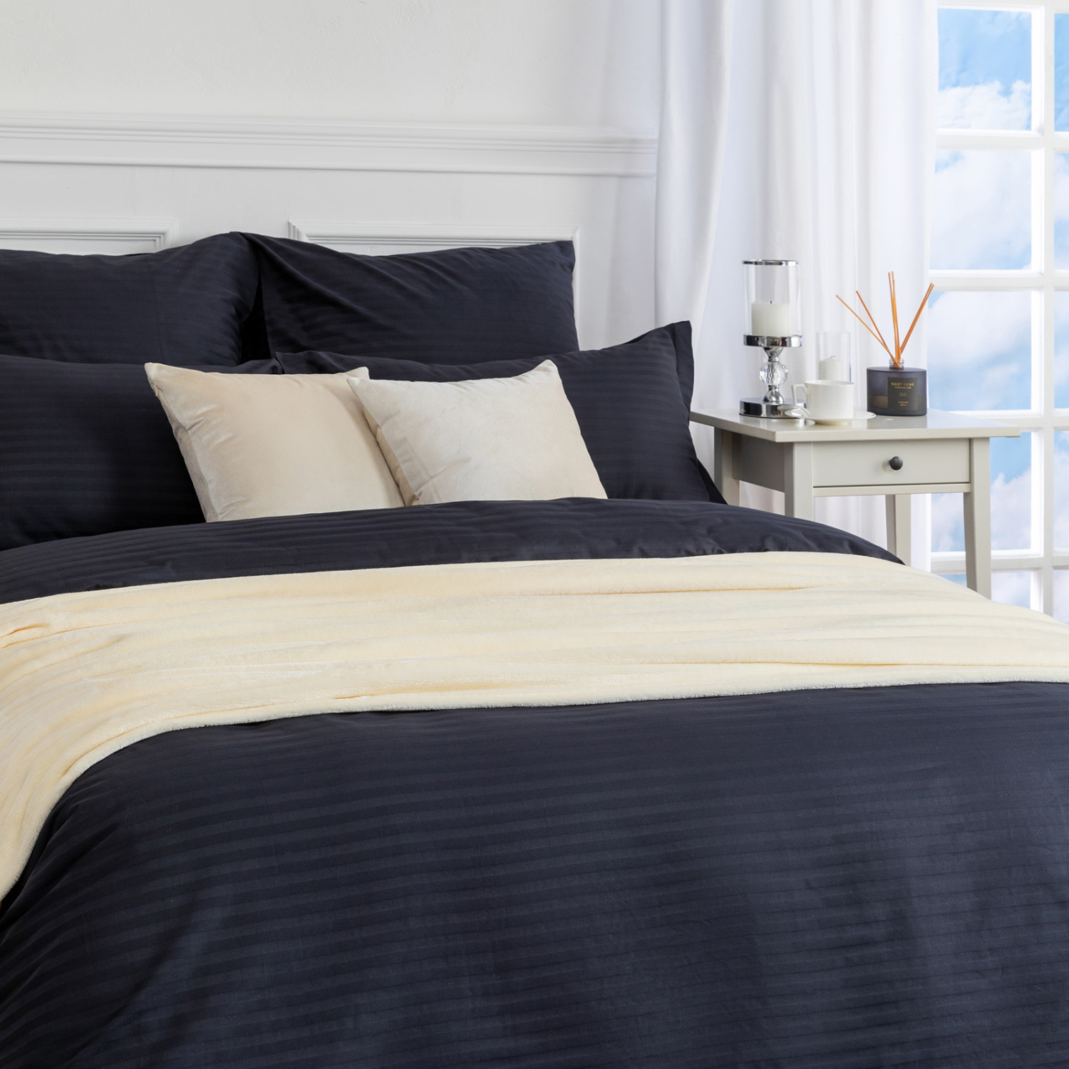 Постельное белье Black страйп-сатин II - фото № 13