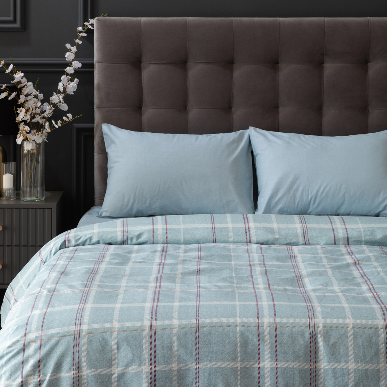 Постельное белье Rigoroso, голубое - фото № 7