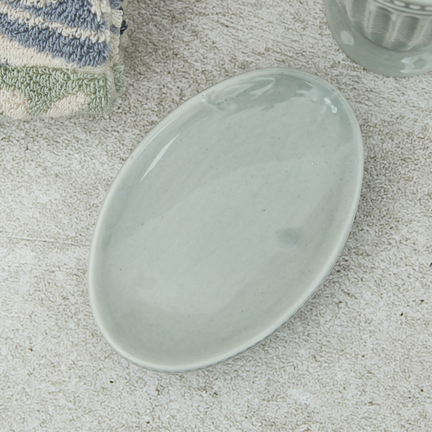 Мыльница Adelfia, серая - фото № 2