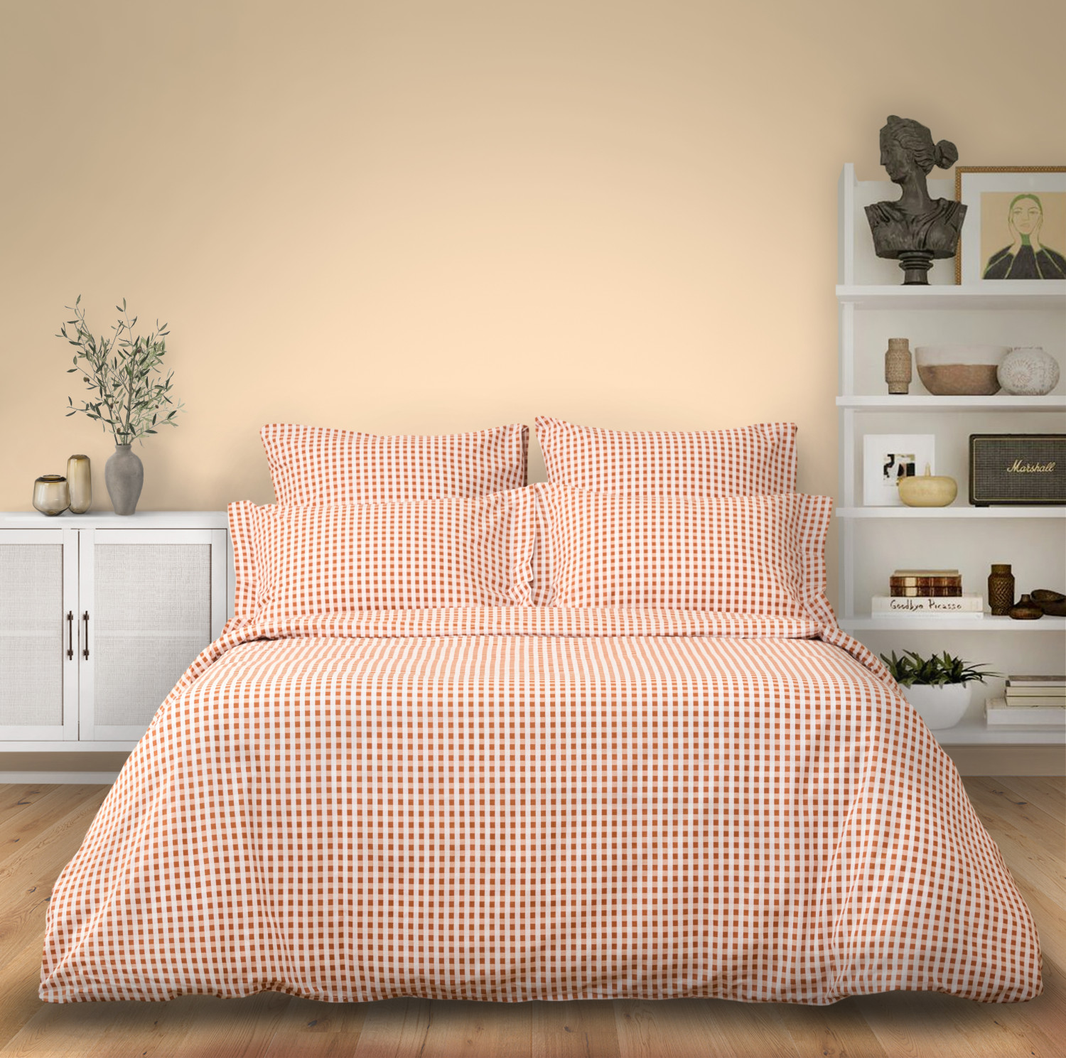Постельное белье полукомплект Vichy, терракота - фото № 2