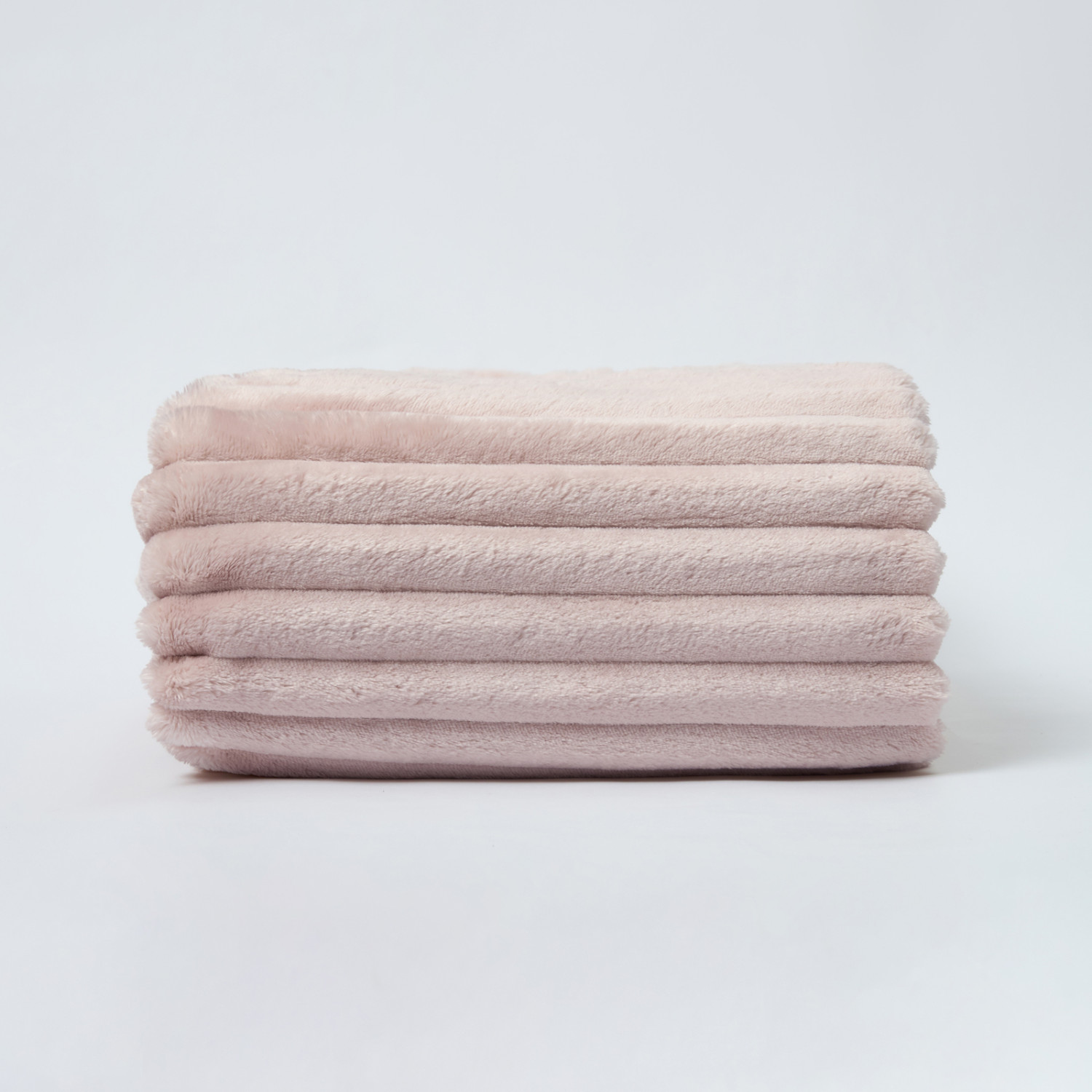 Плед Мягкая полоска/Soft strip, пудра - фото № 7