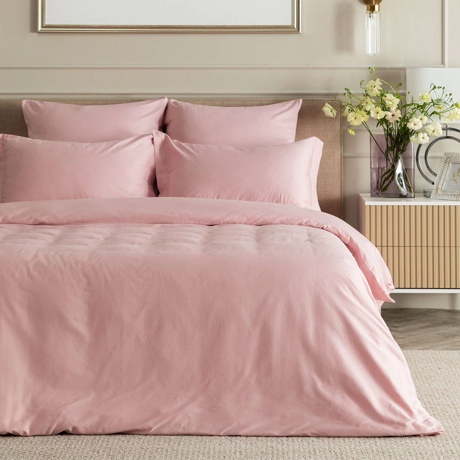 Постельное белье Нежно-розовый/Soft pink, сатин