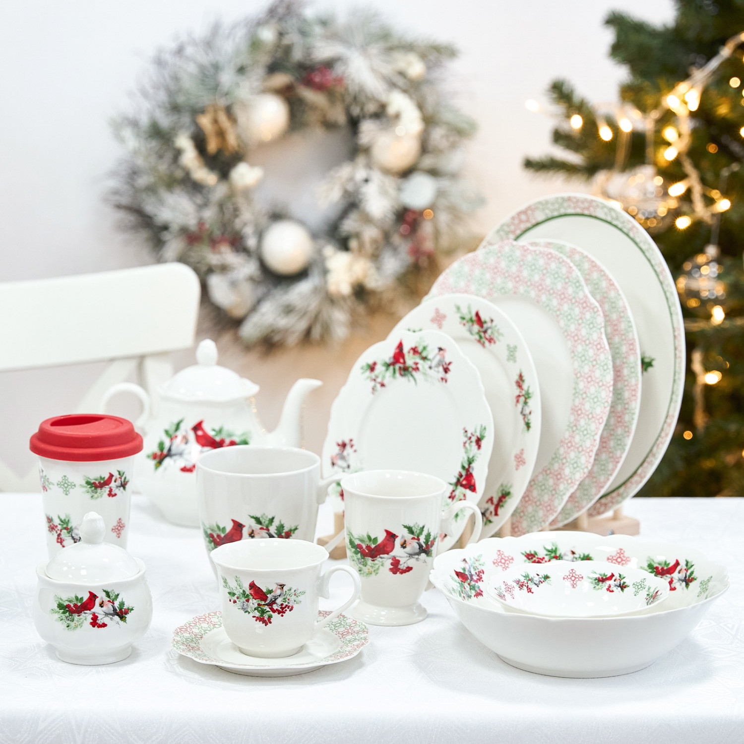 Тарелка Christmas birds IV - фото № 2