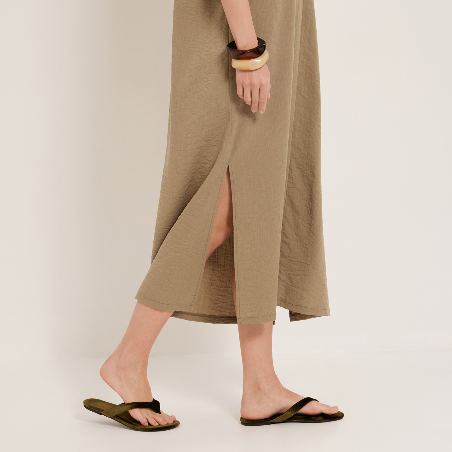 Платье Вдохновение/Respiro, серо-зеленое - фото № 6