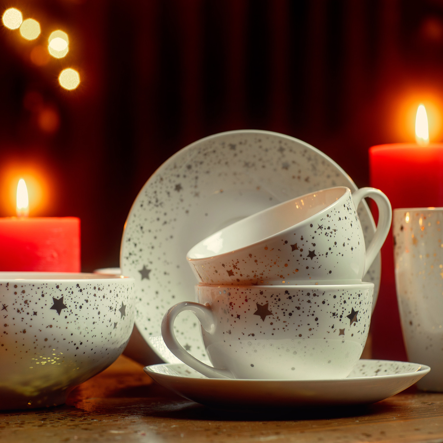 Чайная пара Вселенная/Universe, золото - фото № 5