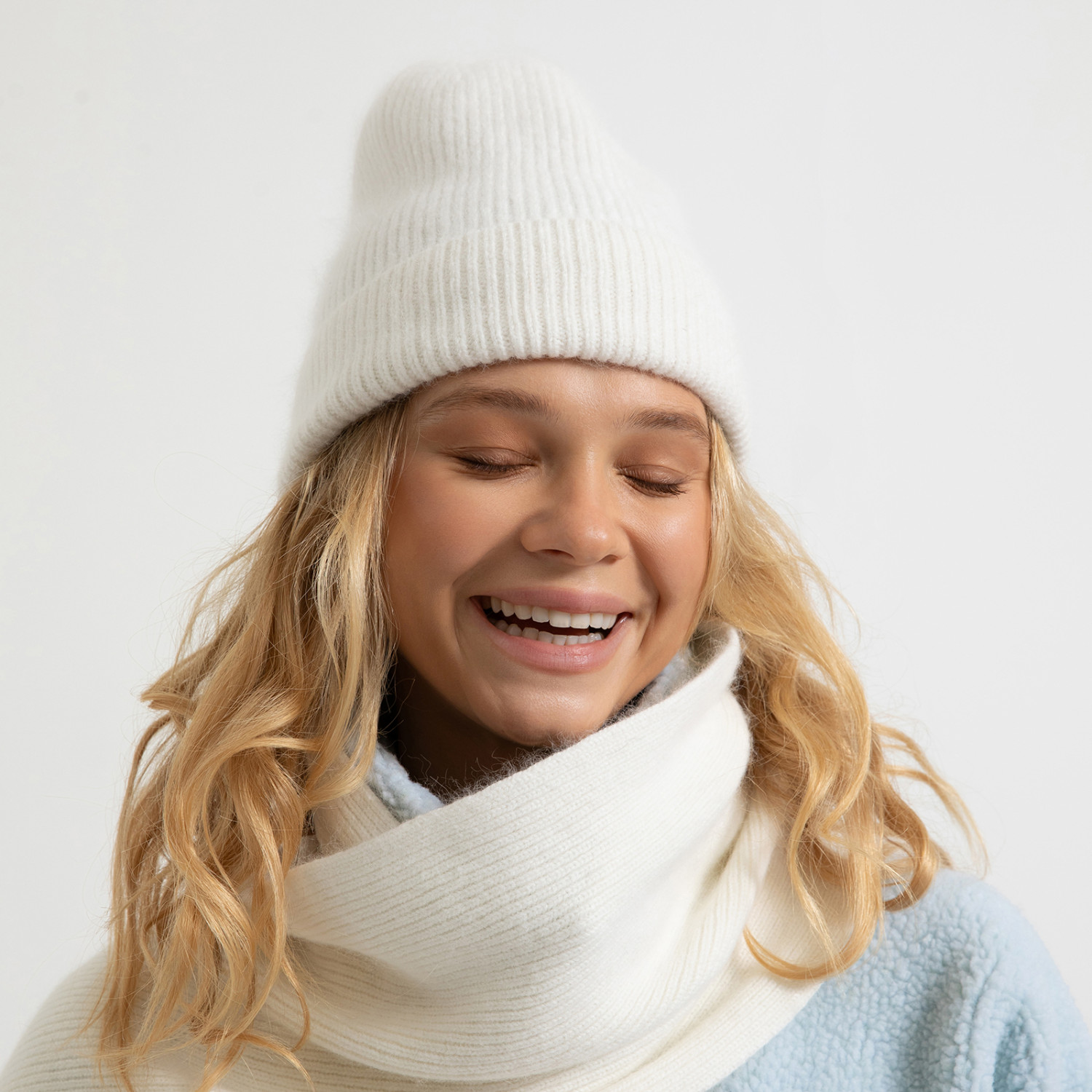 Шарф Skiers, молоко - фото № 4