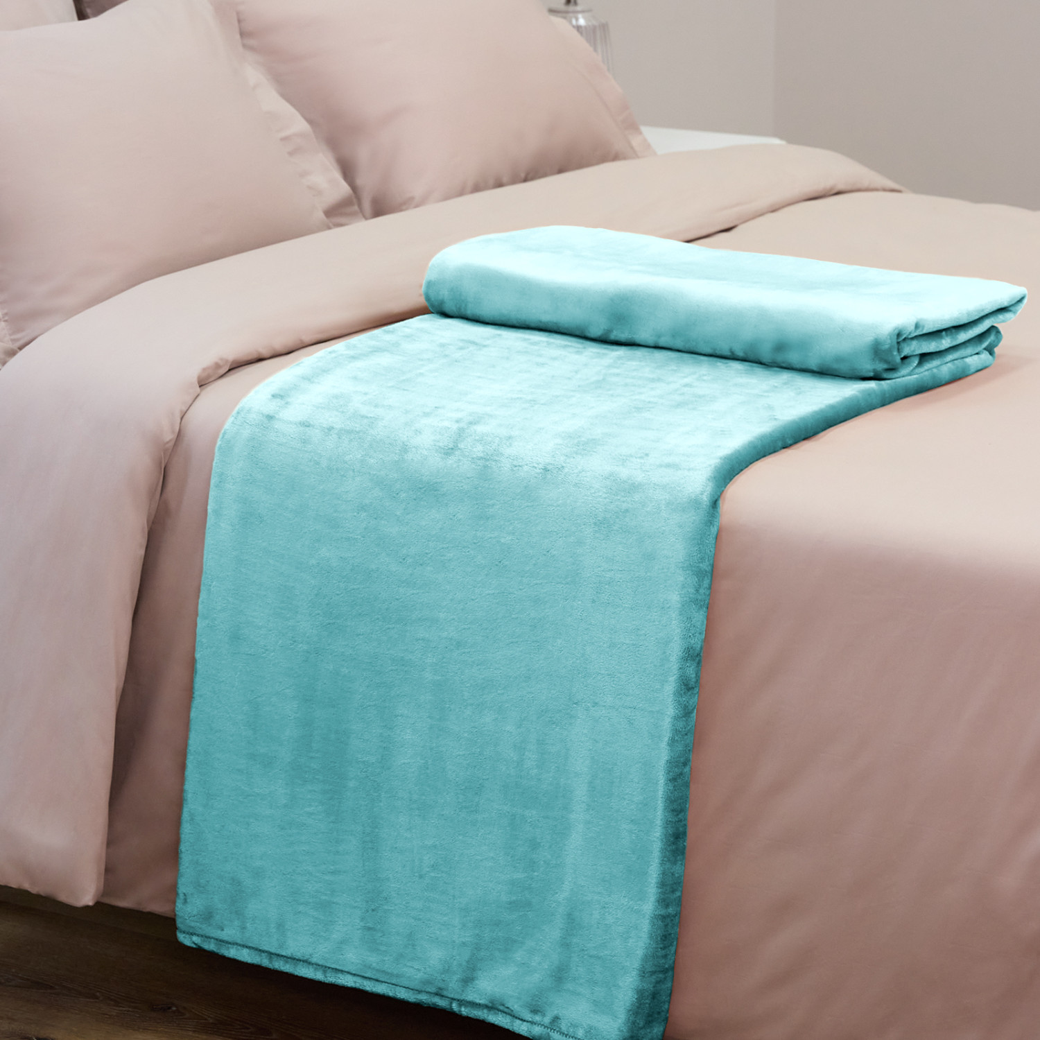 Плед Supersoft, бирюзовый - фото № 2