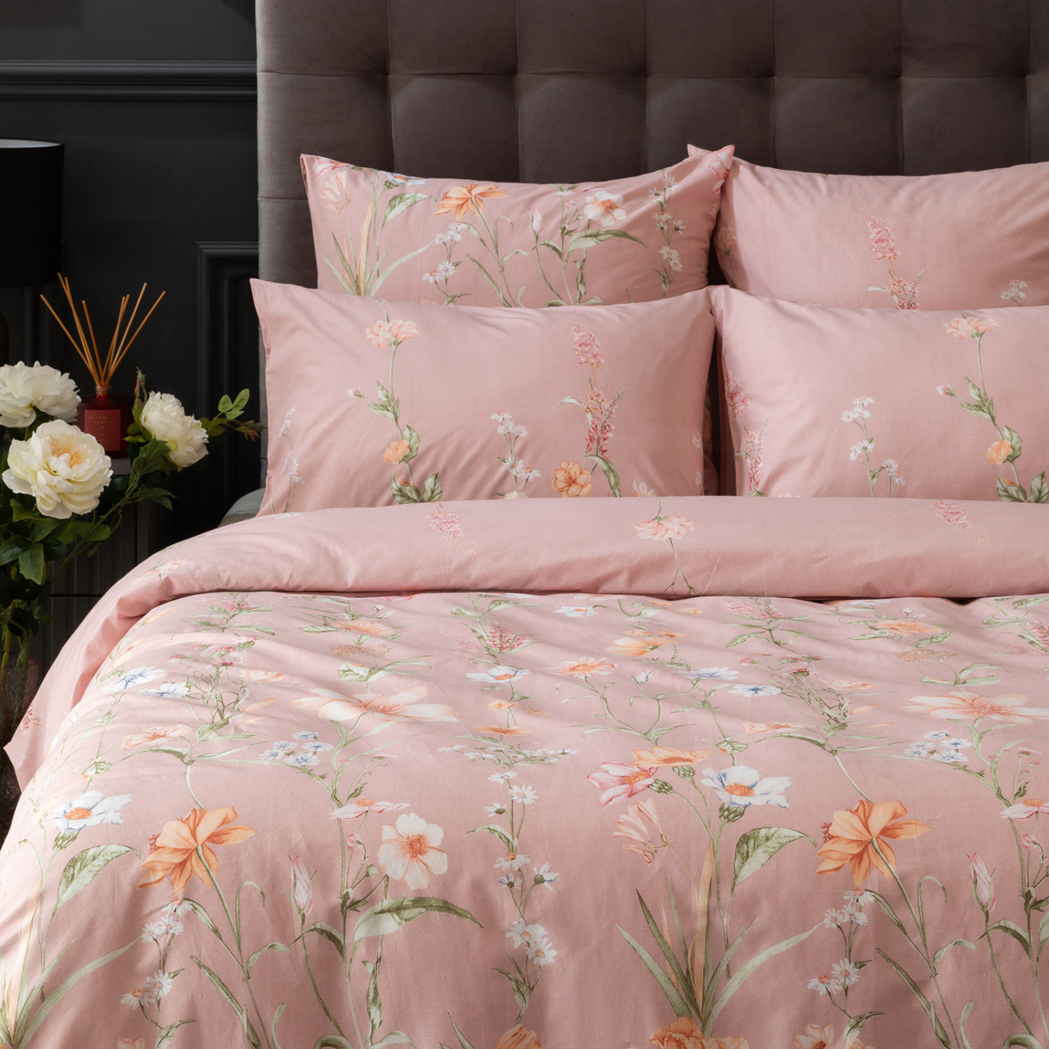 Постельное белье Melinda, розовое - фото № 7