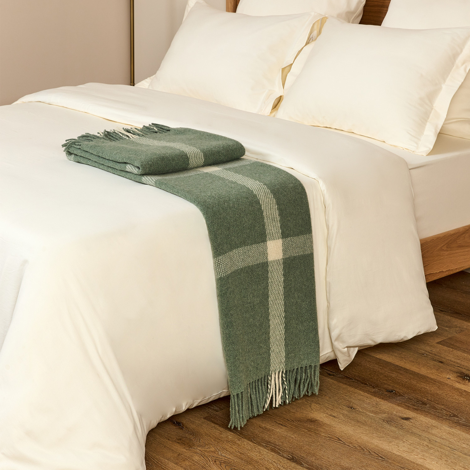 Плед Striscia calda, зеленый - фото № 2