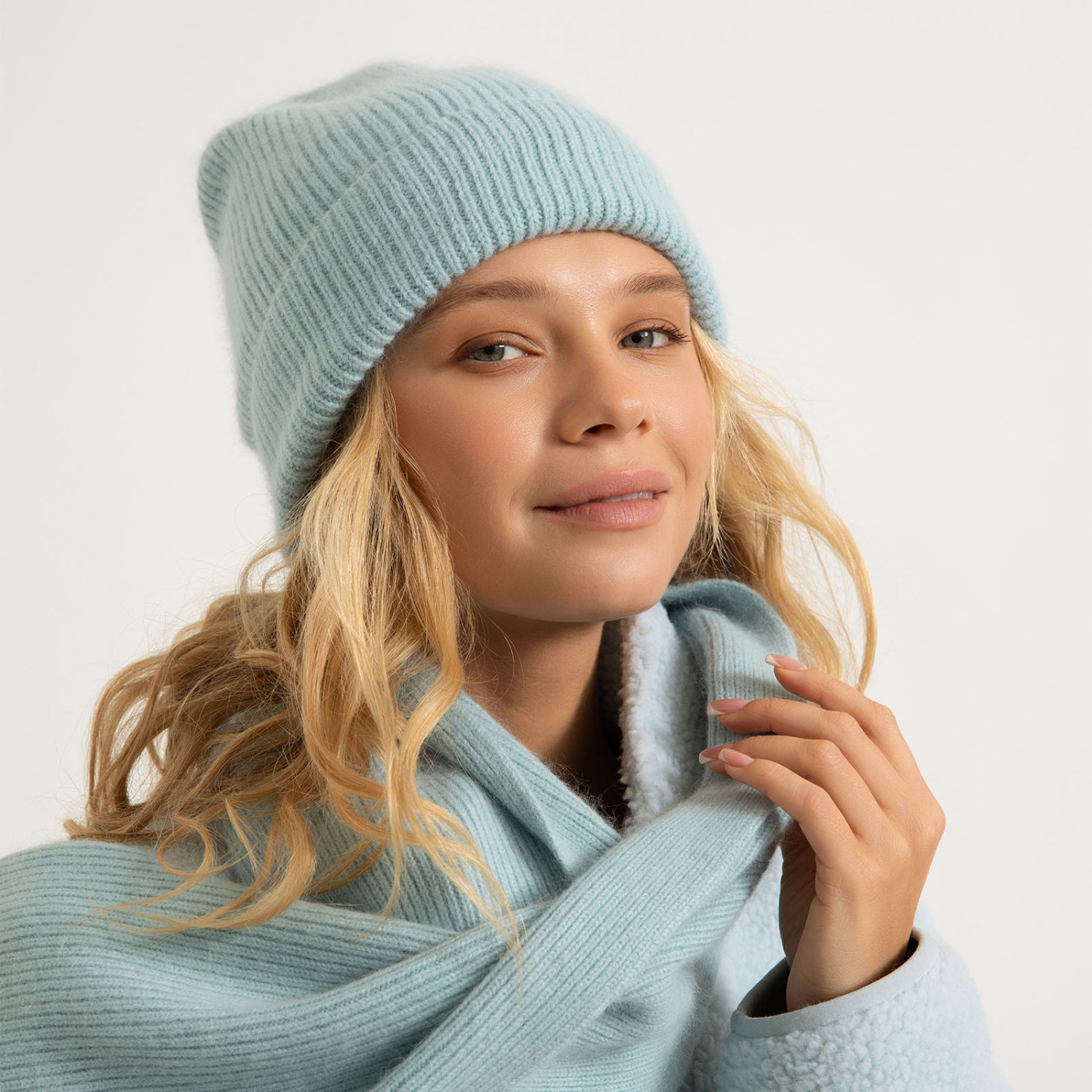 Шапка Лыжник/Skier, ментол - фото № 2