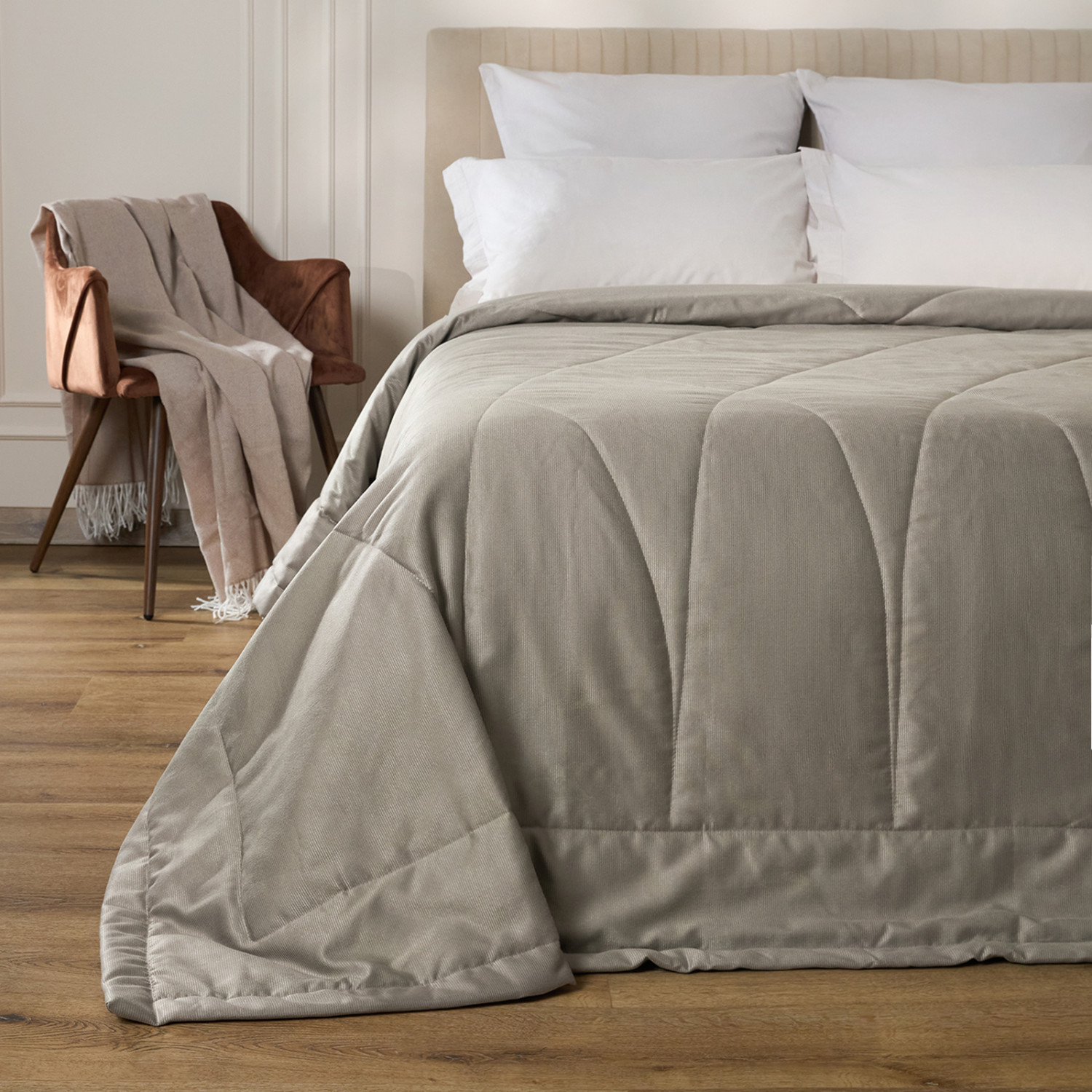 Покрывало Villoresi, серое