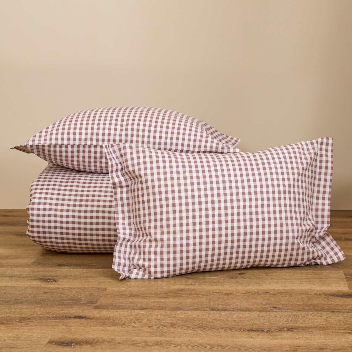 Постельное белье полукомплект Vichy, коричневое - фото № 13