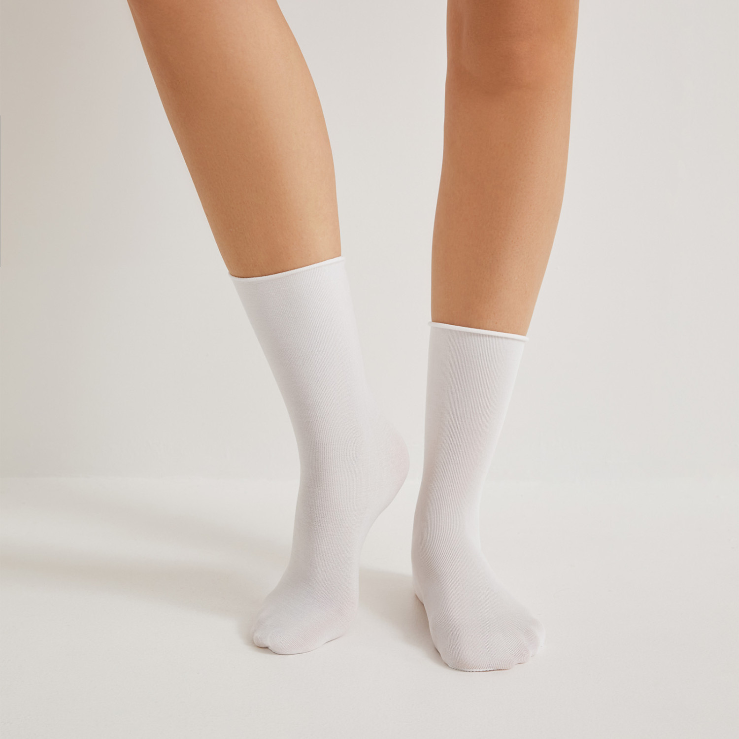 Носки Жаклин, сирень/белые - фото № 3