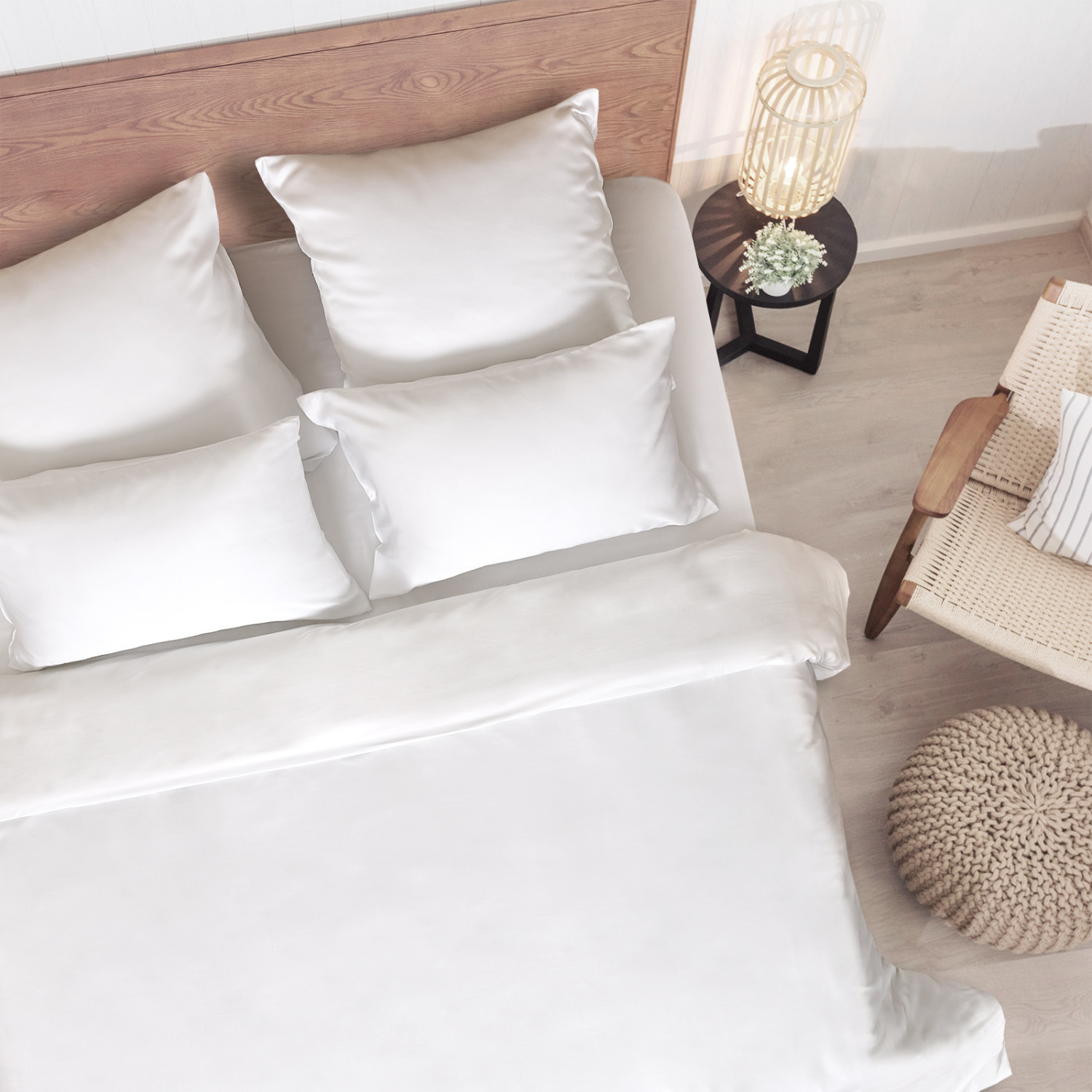 Постельное белье White, тенсель - фото № 6