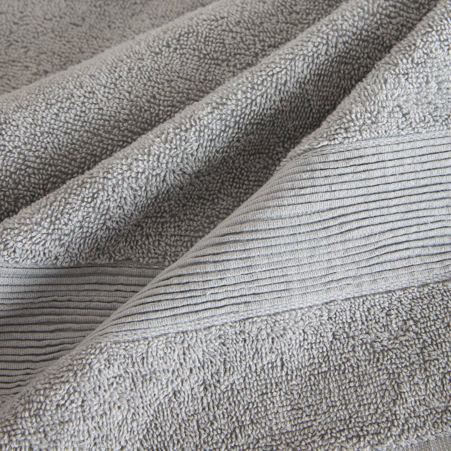 Полотенце махровое Piega, серое - фото № 7