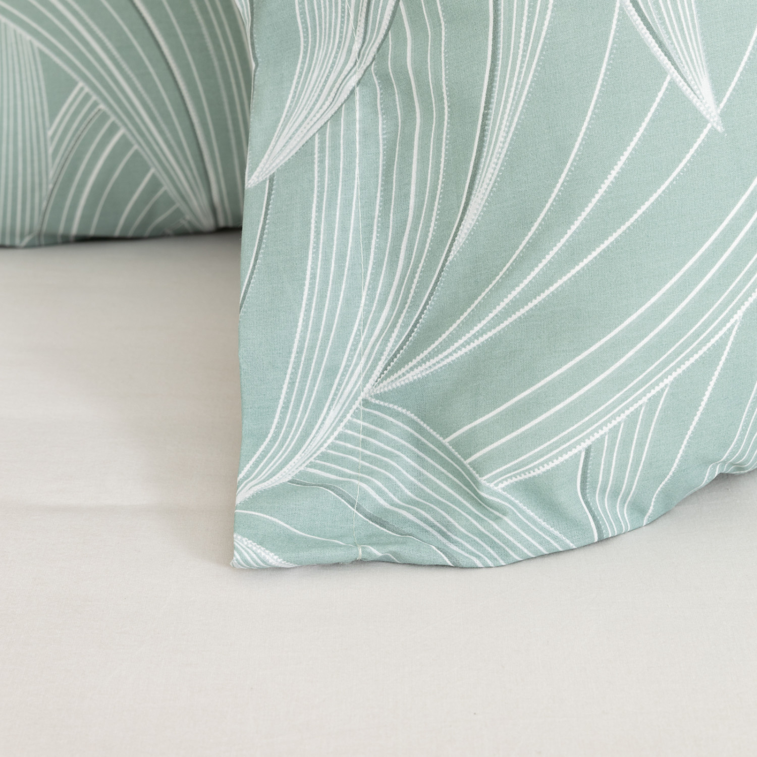 Комплект наволочек Dancing Leaves green с ушками - фото № 4