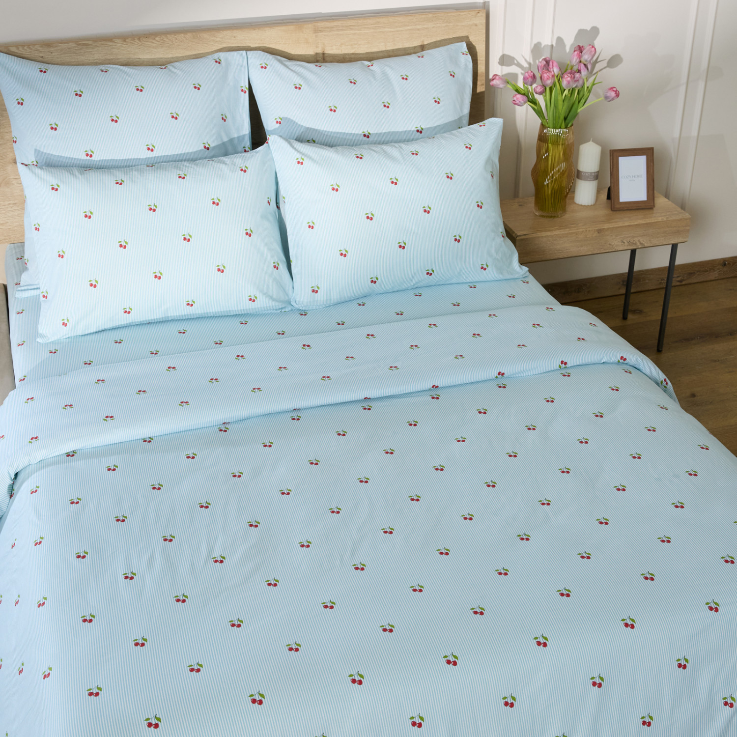 Постельное белье Cherry stripe - фото № 4