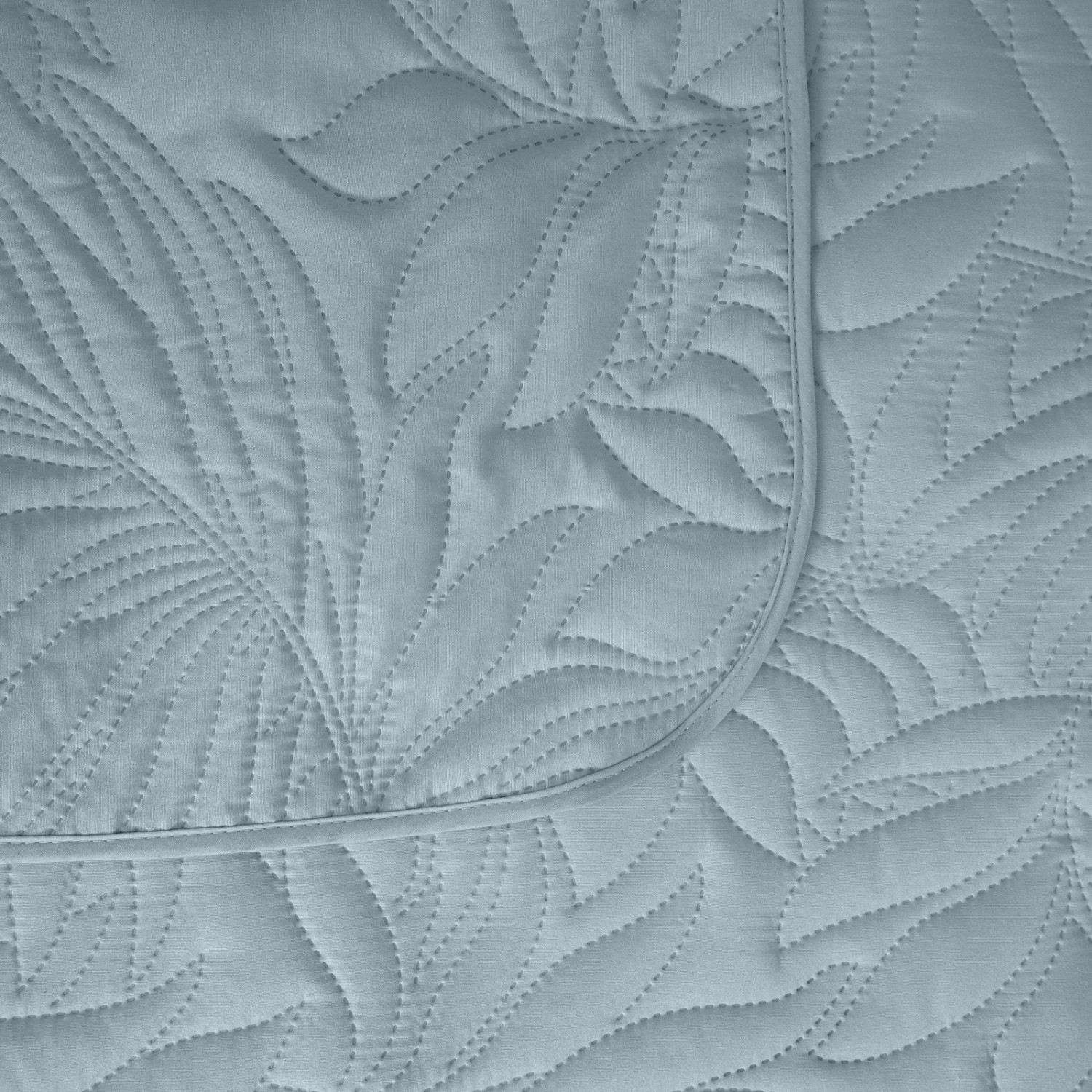 Покрывало Листочки/Fogliare, голубое - фото № 4