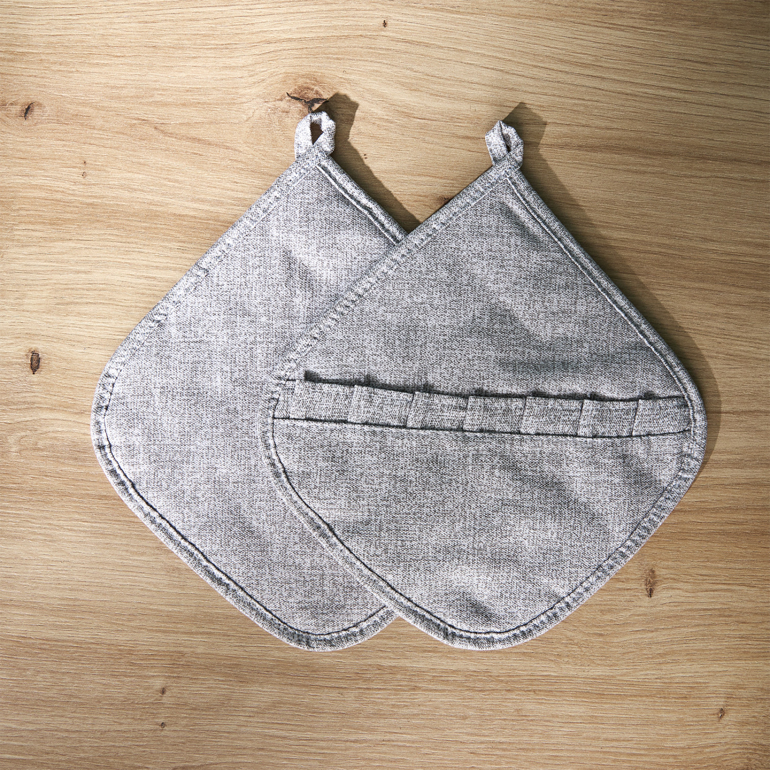 Набор прихваток Fogliame, серый - фото № 2