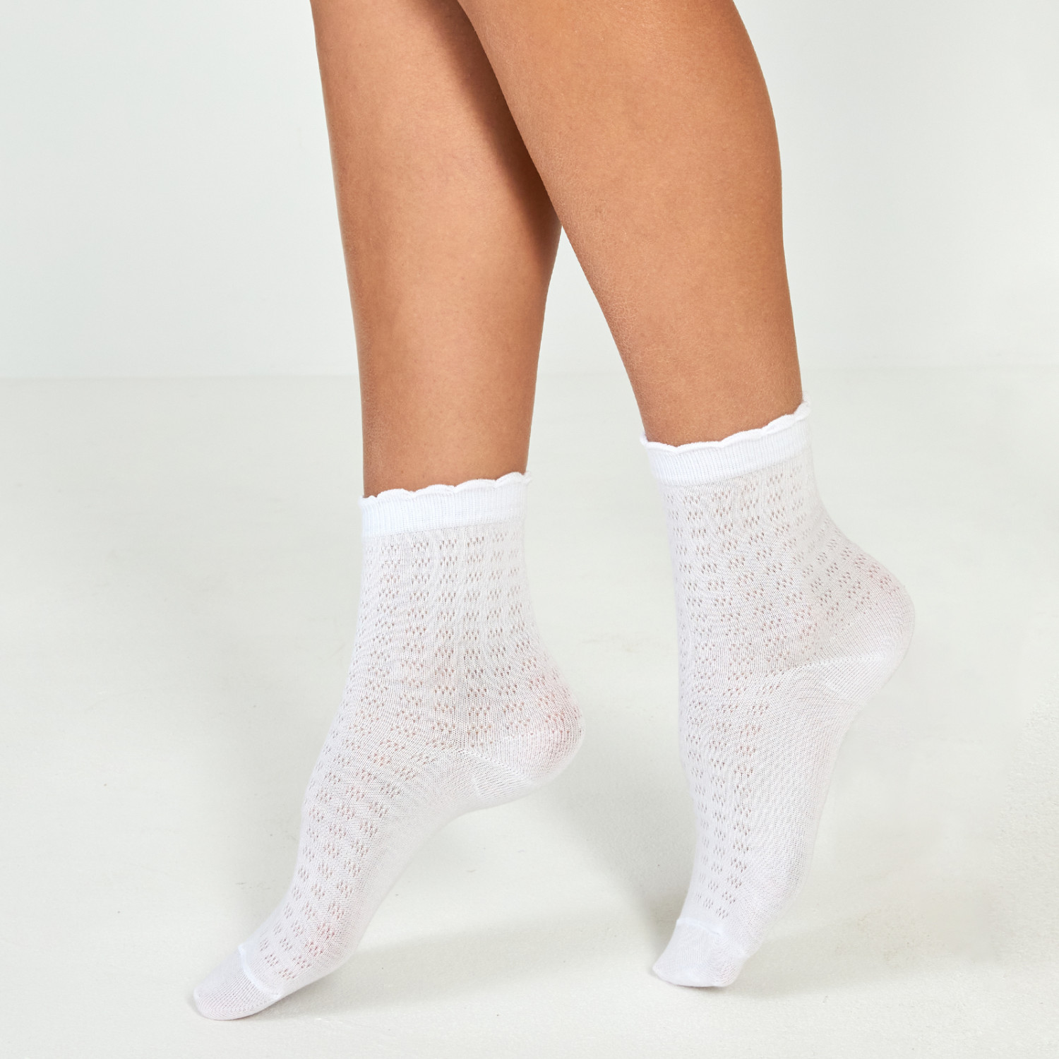 Носки Оттепель, розовый/белый - фото № 2