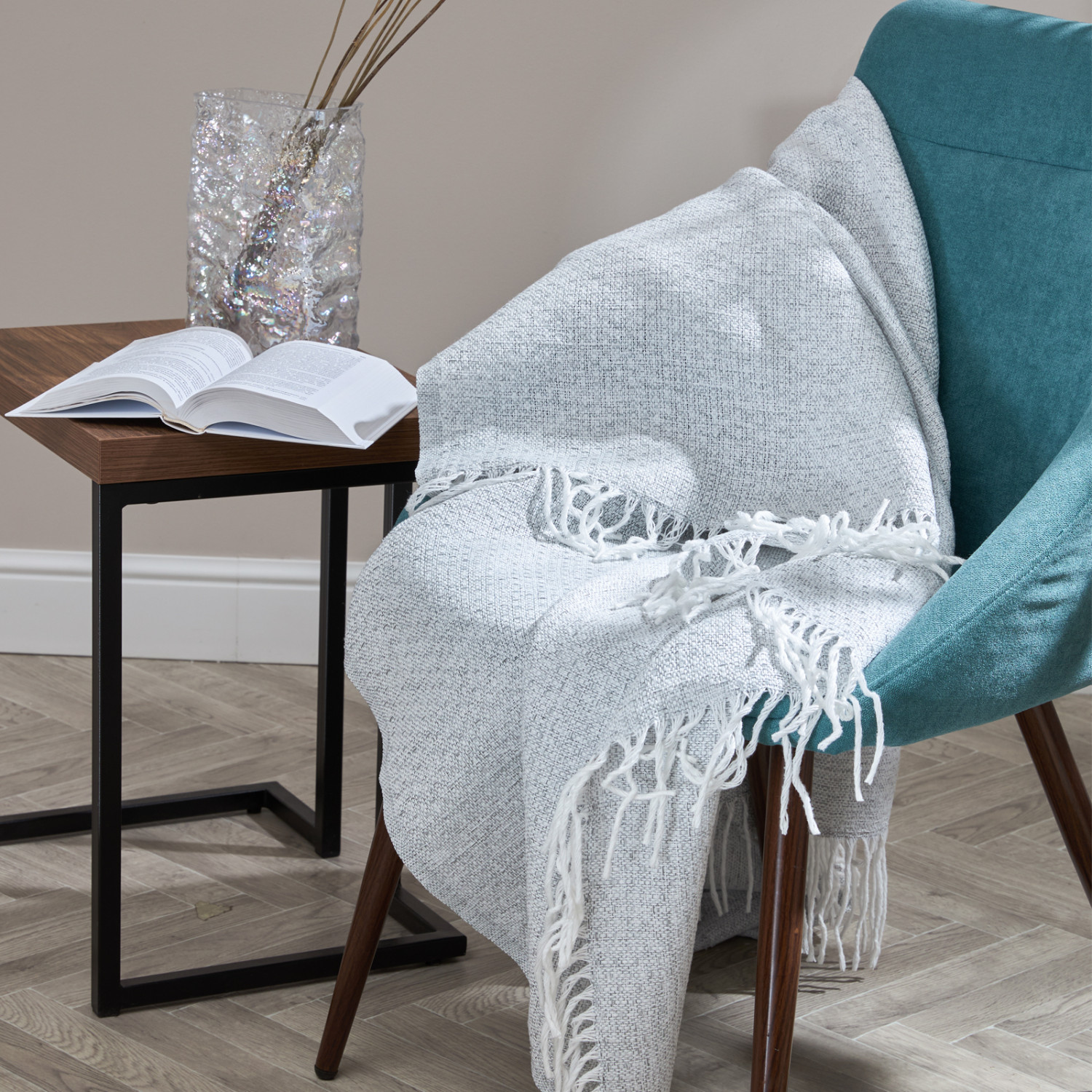 Плед Norina, серый - фото № 3