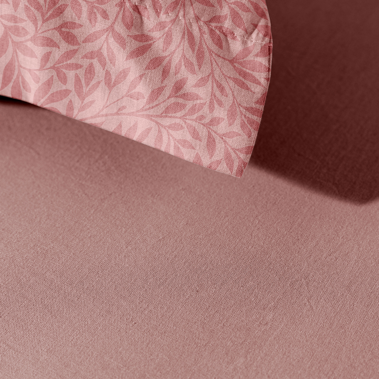 Комплект наволочек Латери (листья) с ушками, коричневый - фото № 4