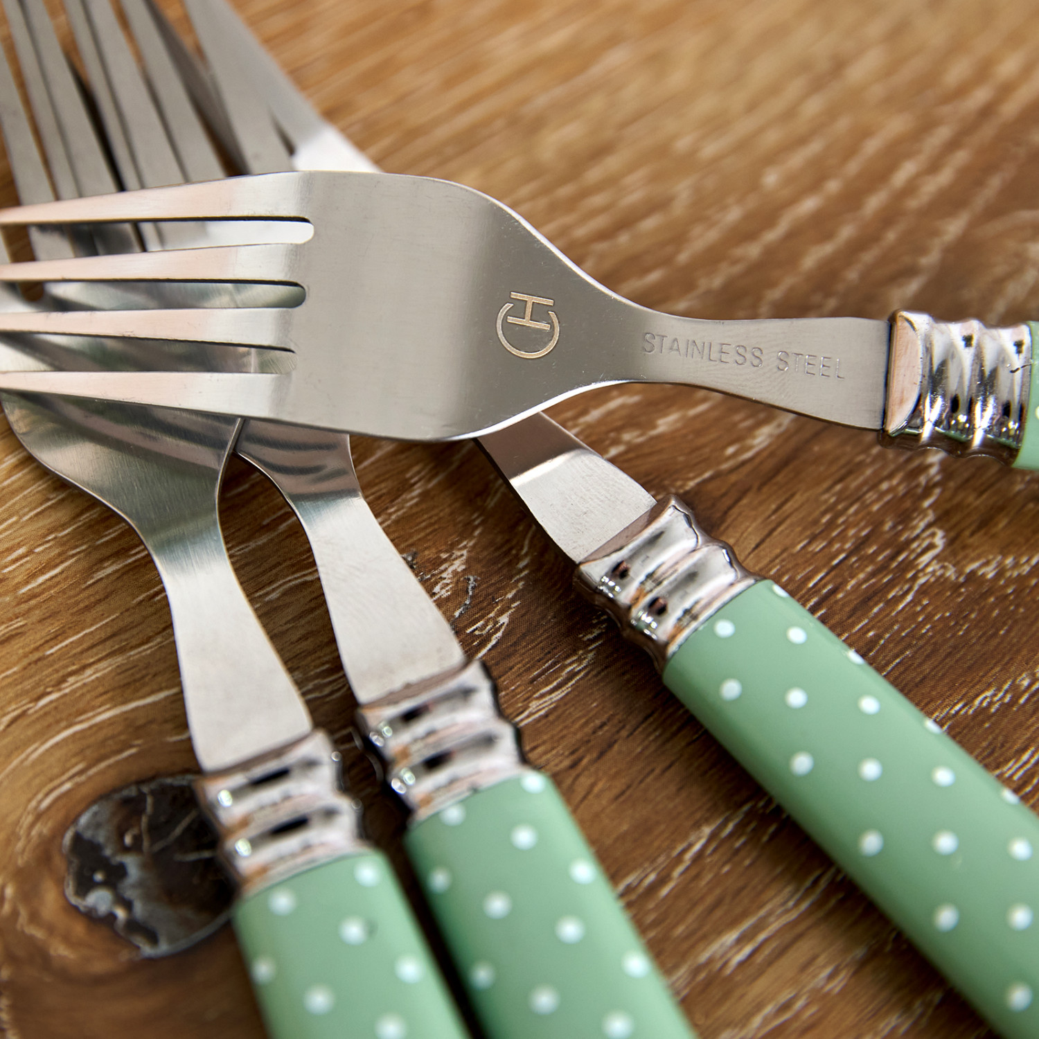 Набор столовых приборов Anna Molly, зеленый - фото № 4