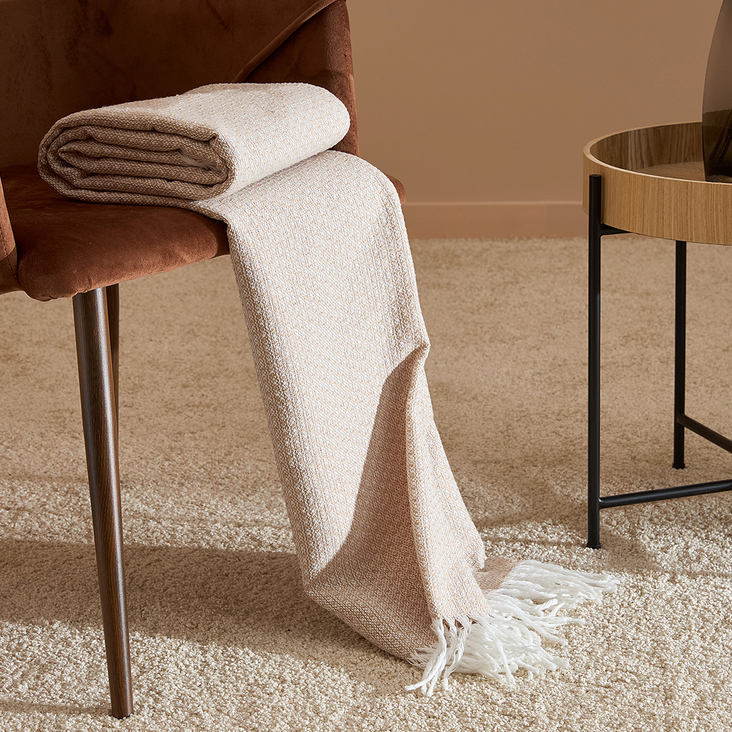 Плед Valenza, бежевый - фото № 2