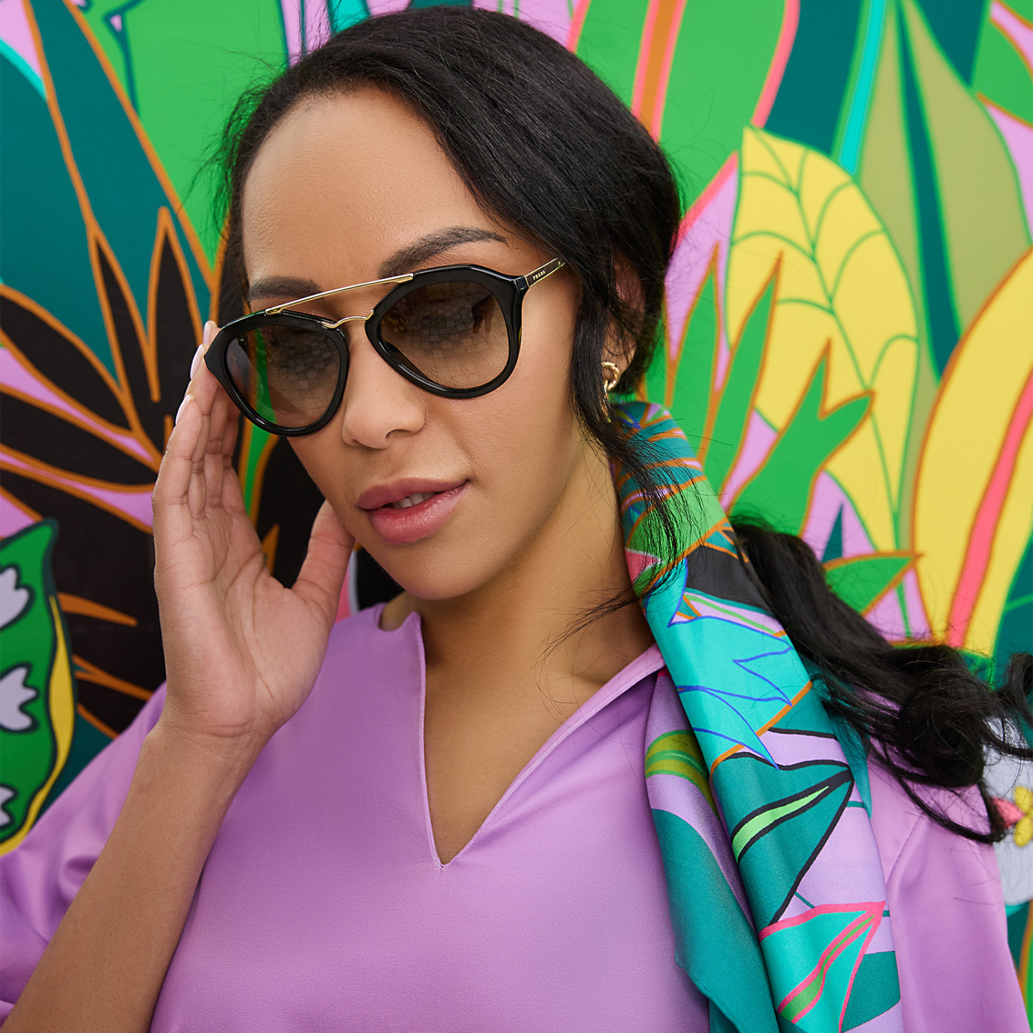 Платок шейный Pantera esotica - фото № 5