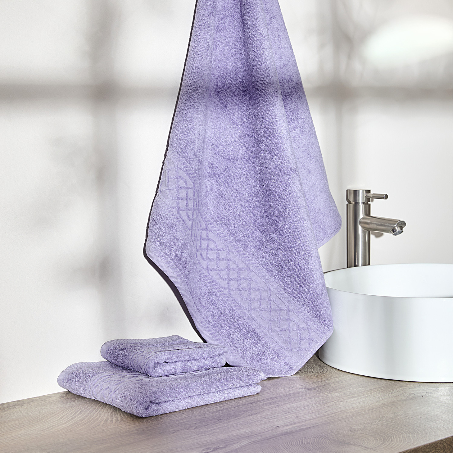 Полотенце махровое Costanza, лаванда - фото № 2