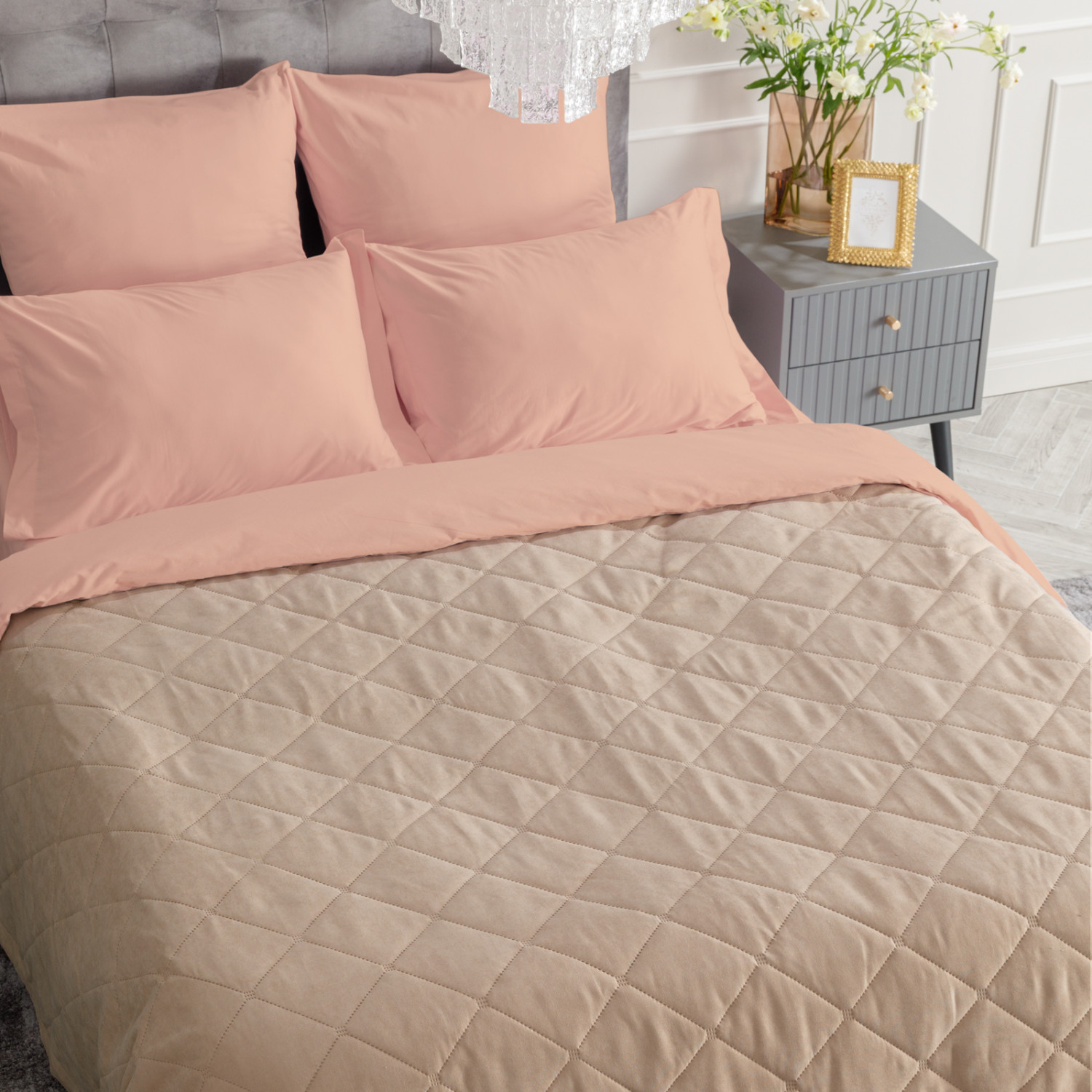 Покрывало Losanga, бежевое - фото № 4