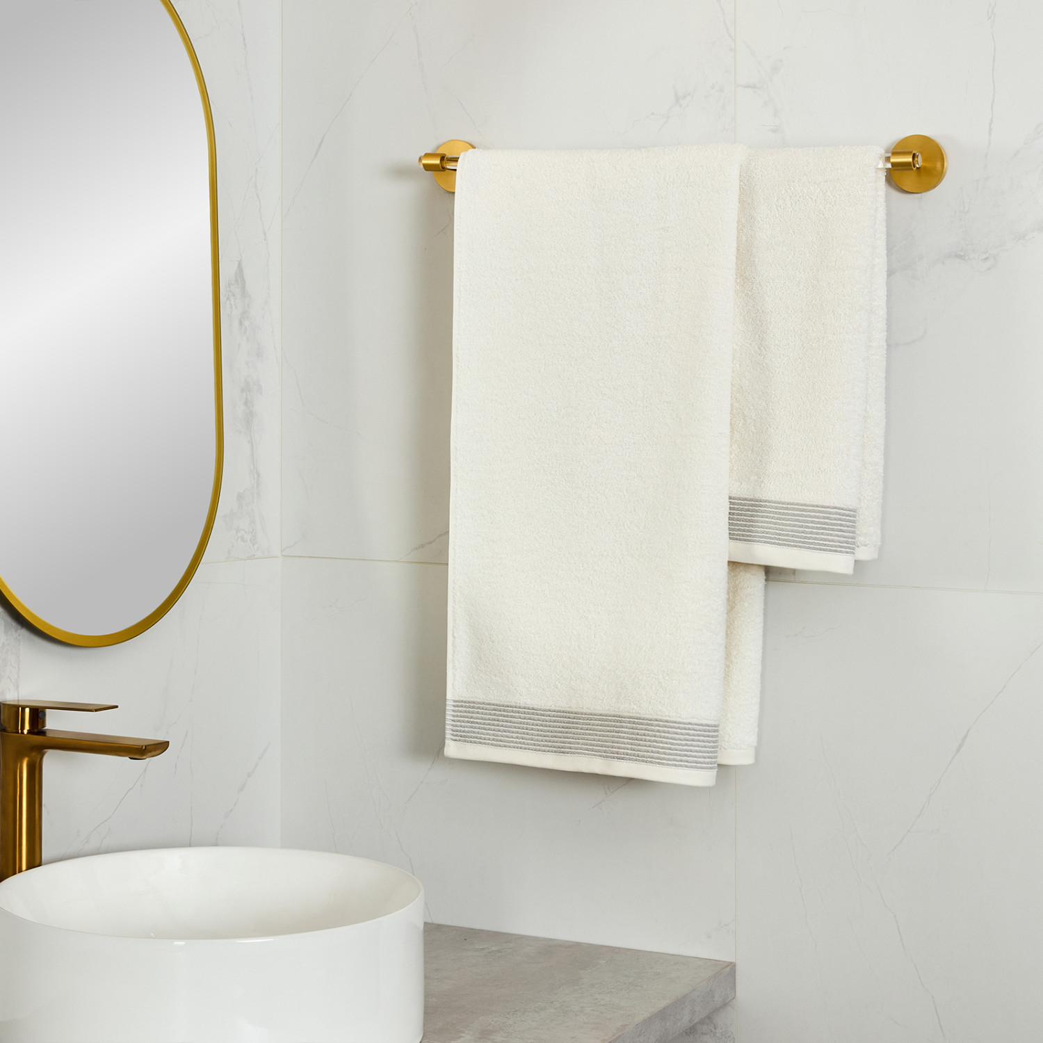 Полотенце махровое Galio, серое - фото № 6