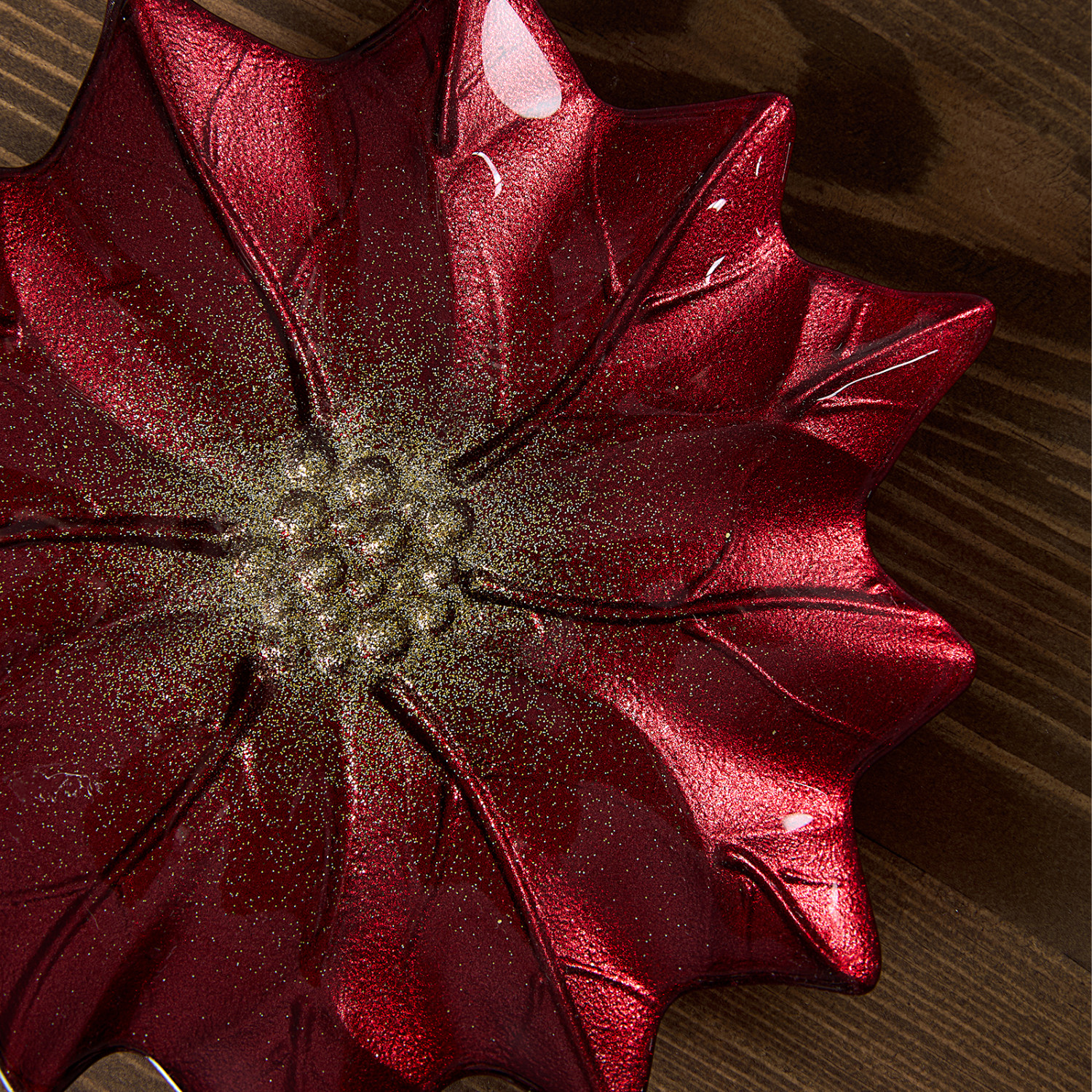 Блюдо декоративное Пуансеттия/Poinsettia - фото № 2