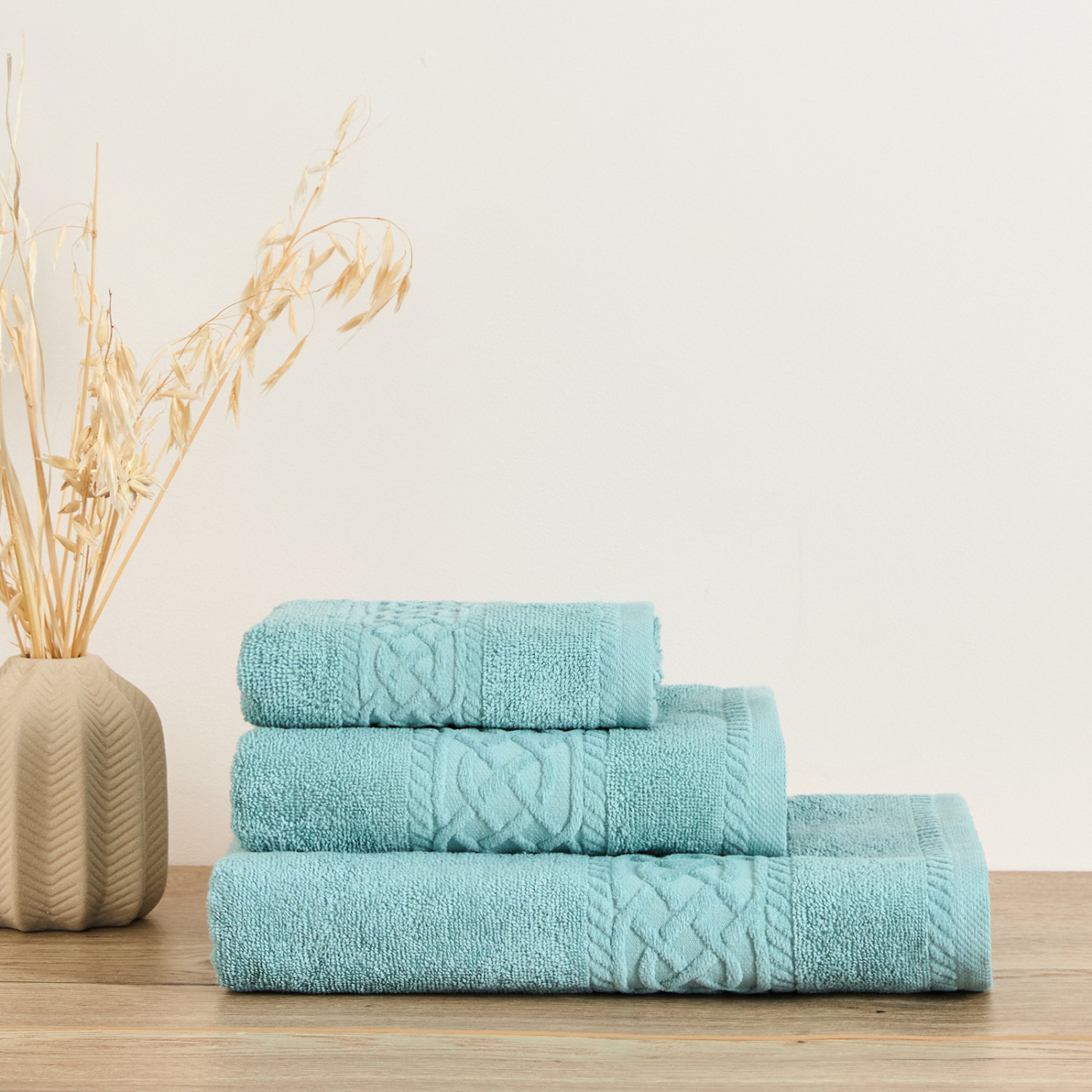 Полотенце махровое Констанца/Costanza, бирюза - фото № 8