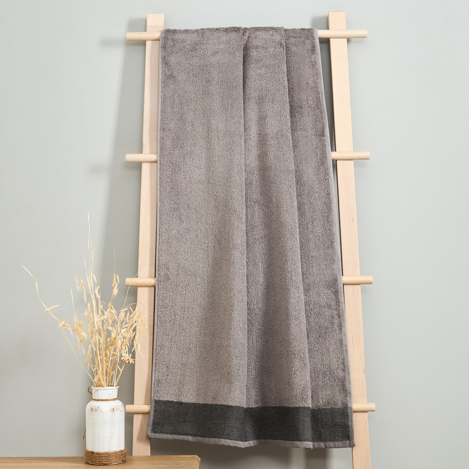 Полотенце махровое Giorgio, серое - фото № 2