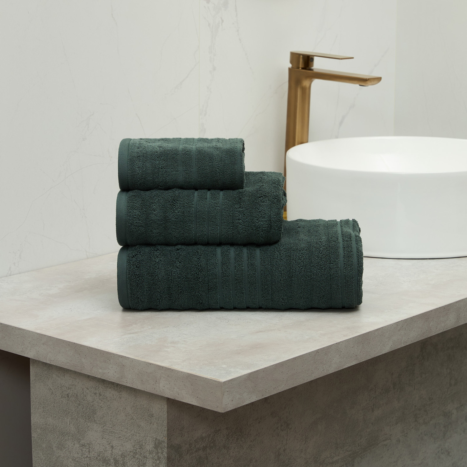 Полотенце махровое Аттилий/Attilio, зеленое - фото № 6